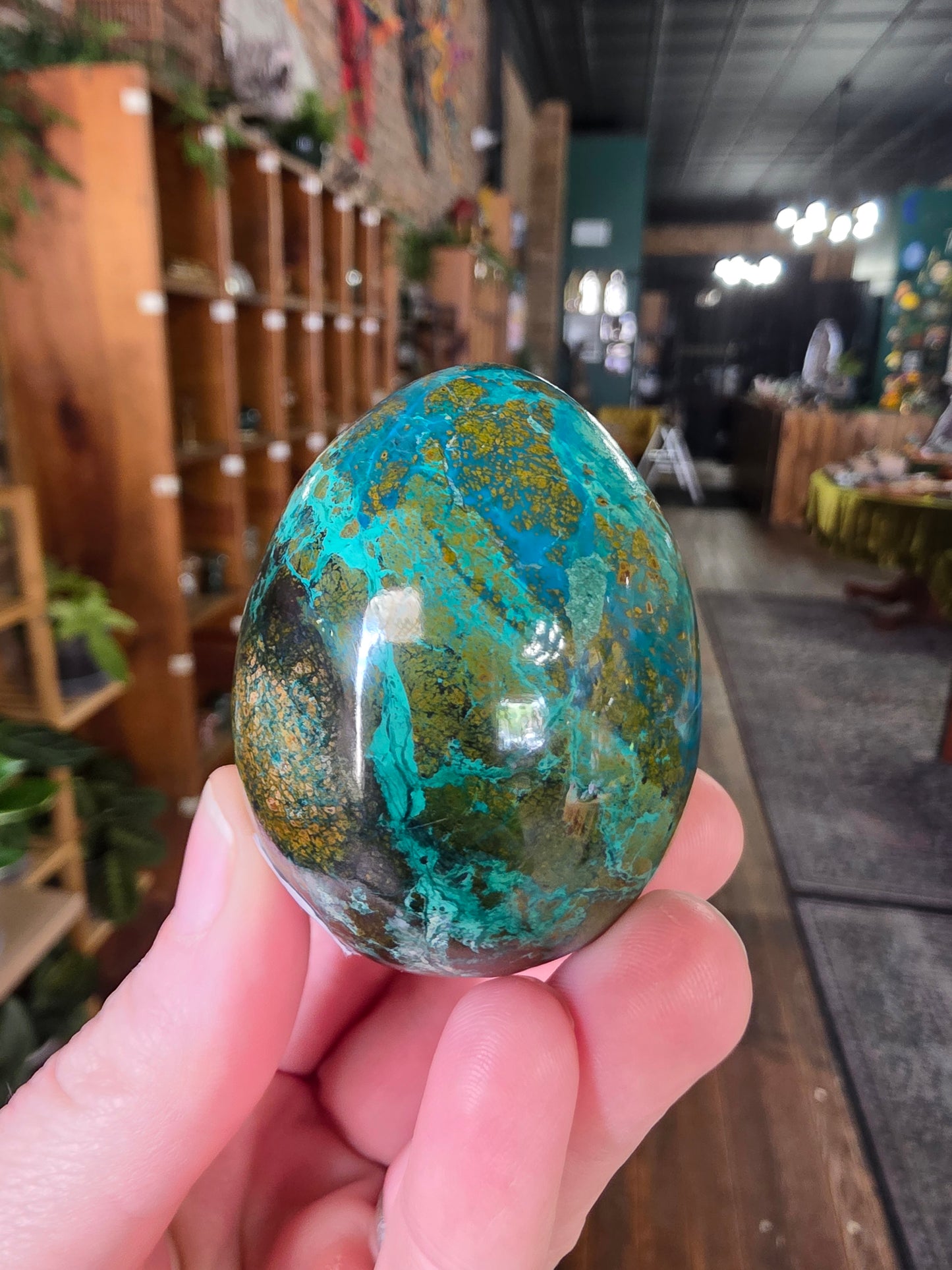 Chrysocolla and Cuprite Egg