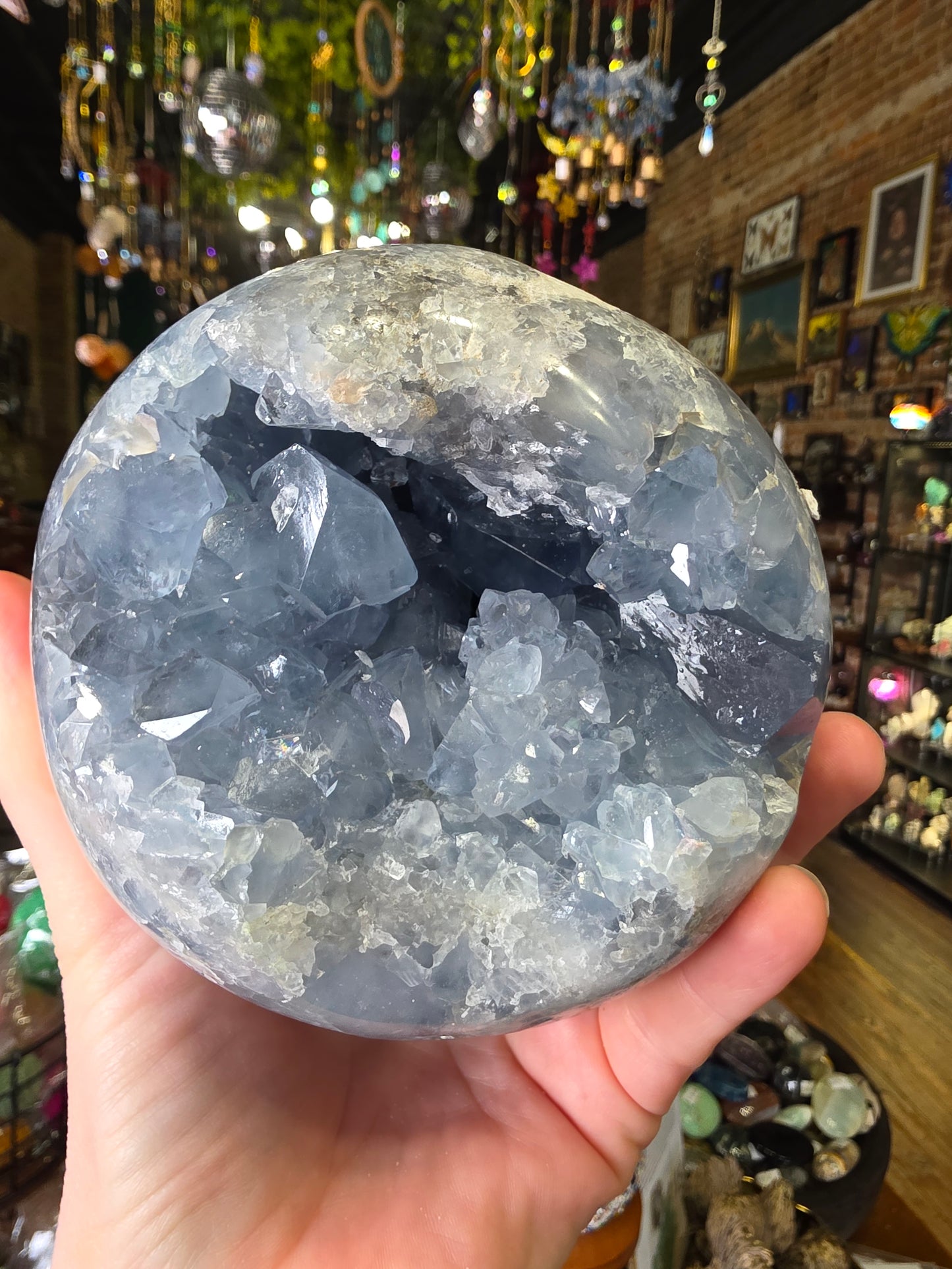 Celestite Cluster Sphere