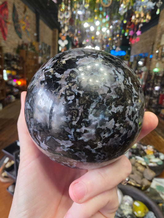 Indigo Gabro Sphere (Merlinite)