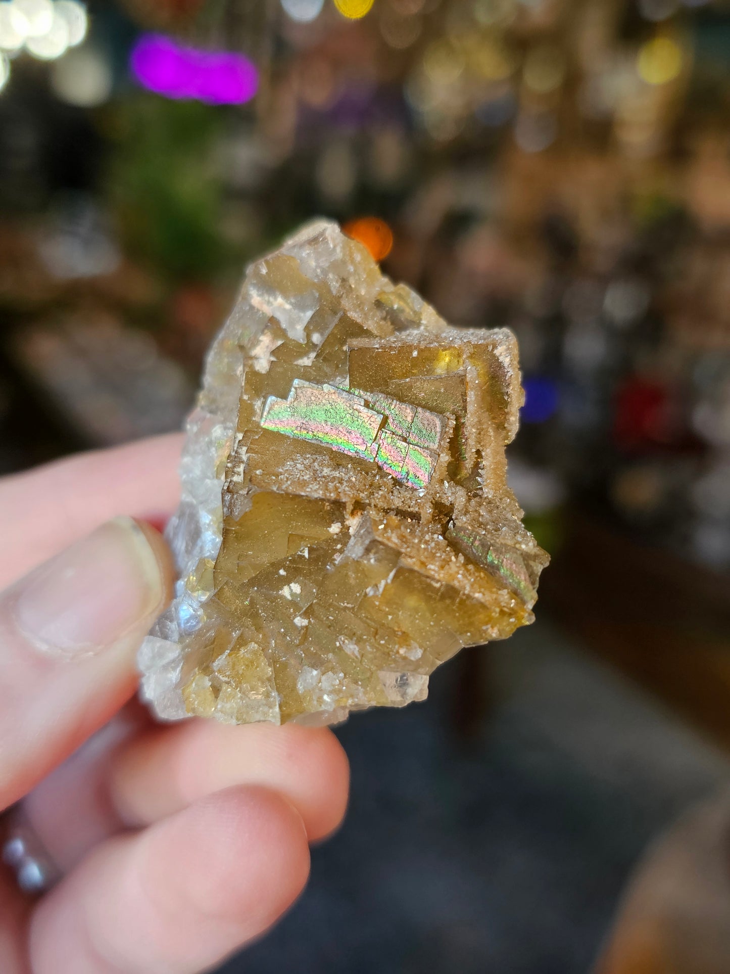Iridescent Cubic Fluorite