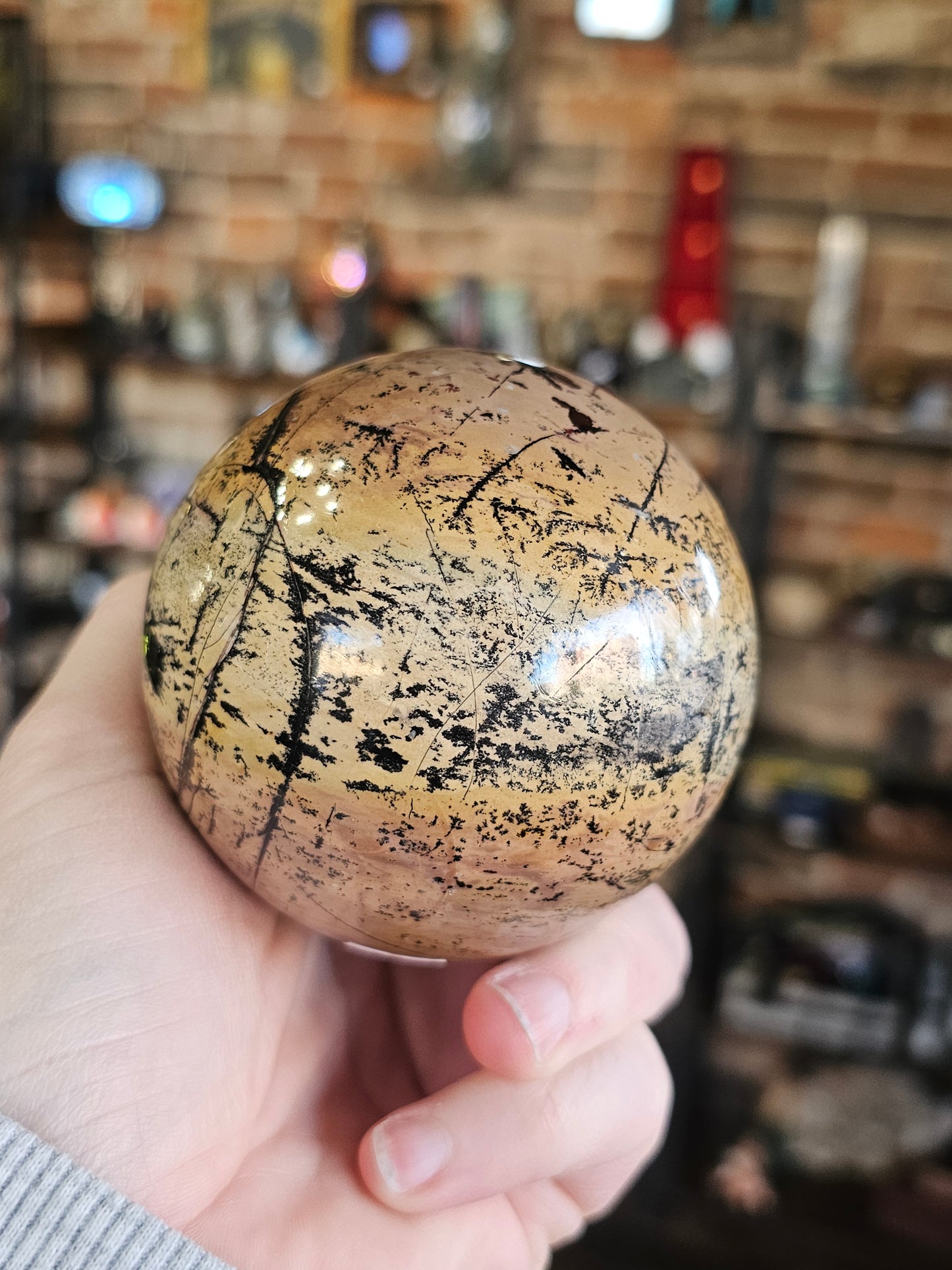 Dendritic Jasper Sphere