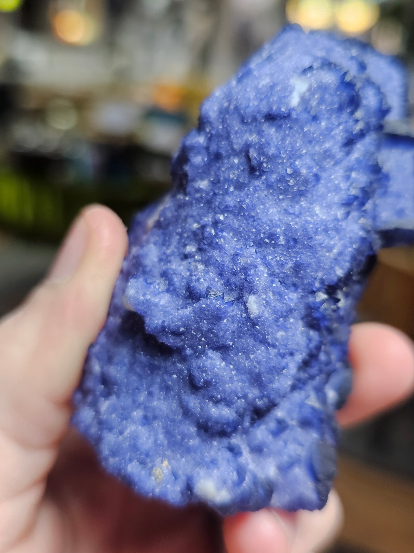 Blueberry Fluorite on Quartz