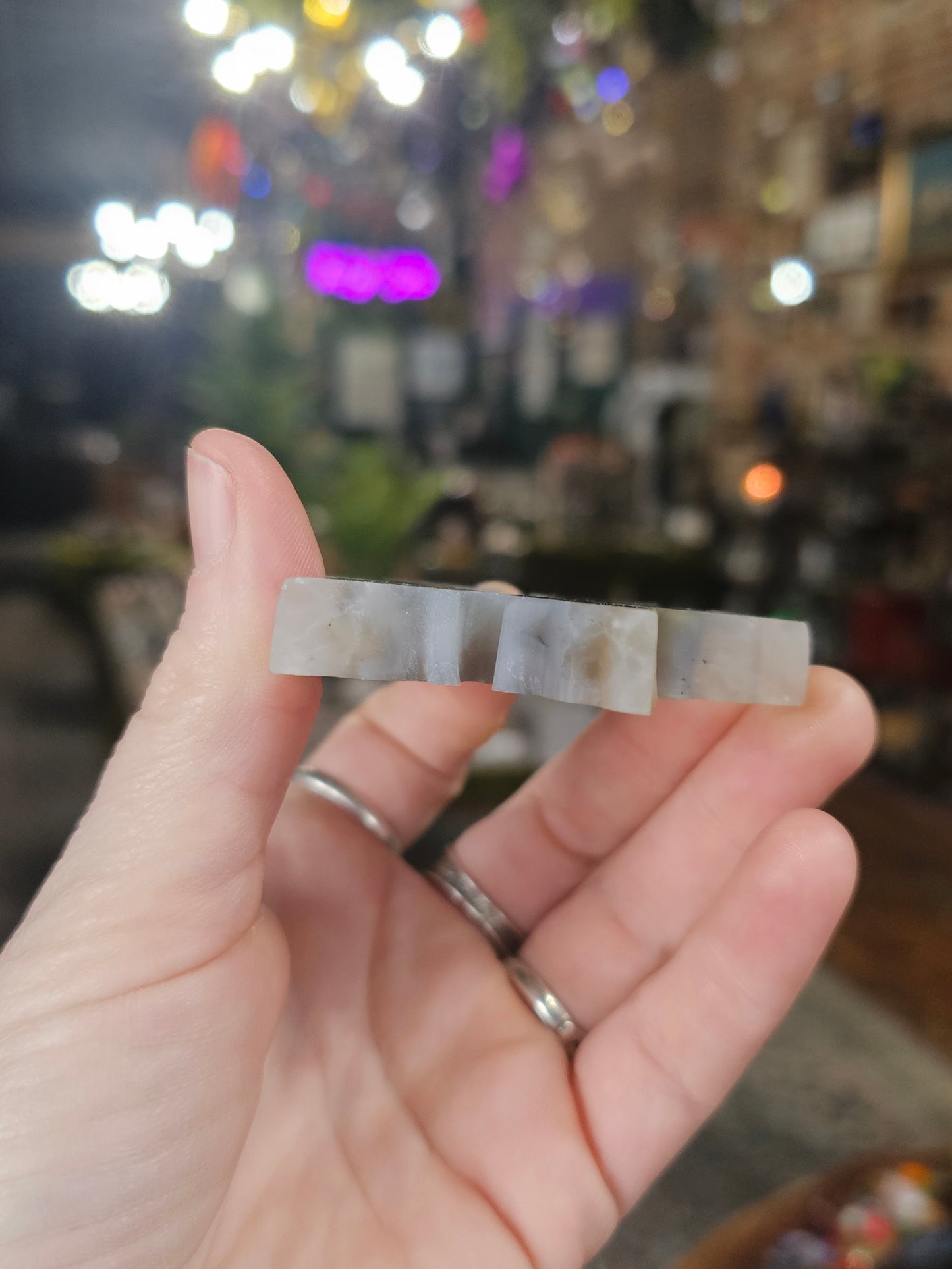 Druzy Agate Snowflake Carving