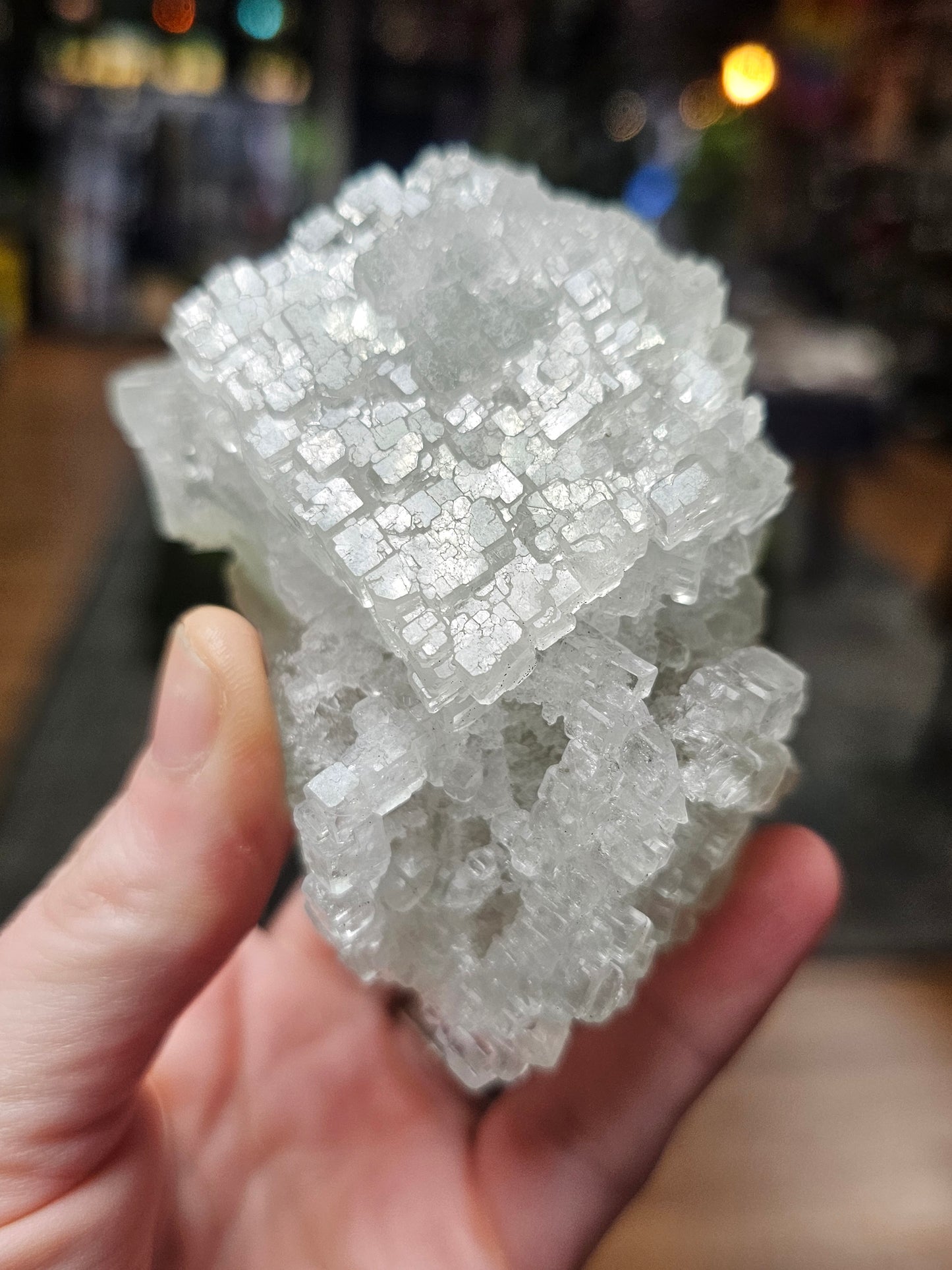 Green Stepped Cubic Fluorite