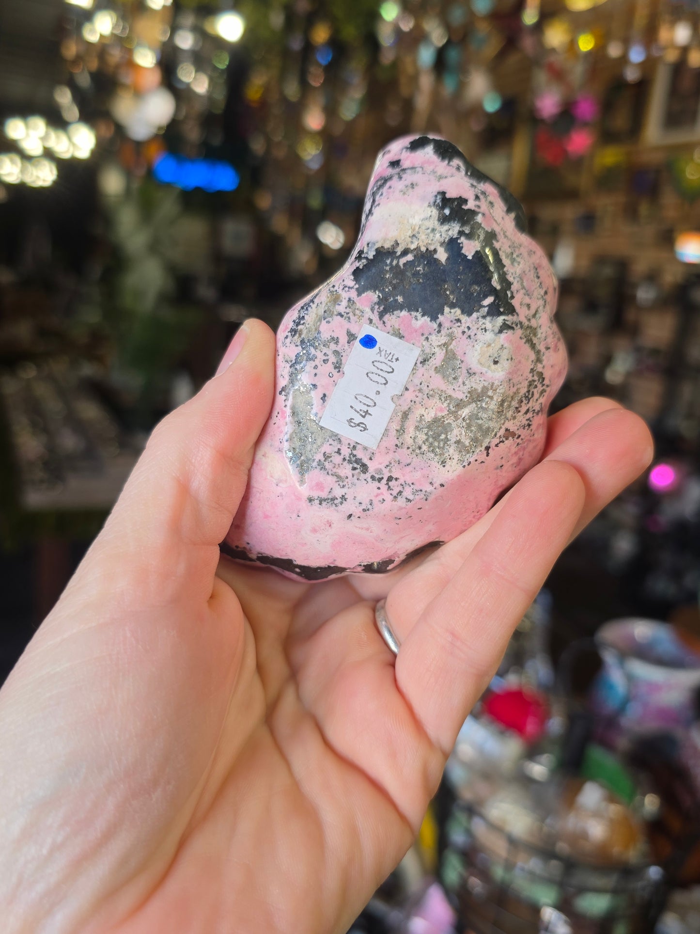 Peruvian Rhodonite Shell Trinket Dish