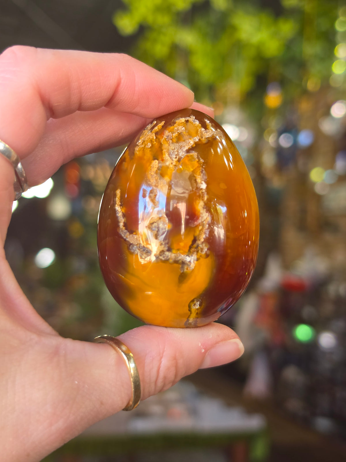 Carnelian Agate Egg Carving
