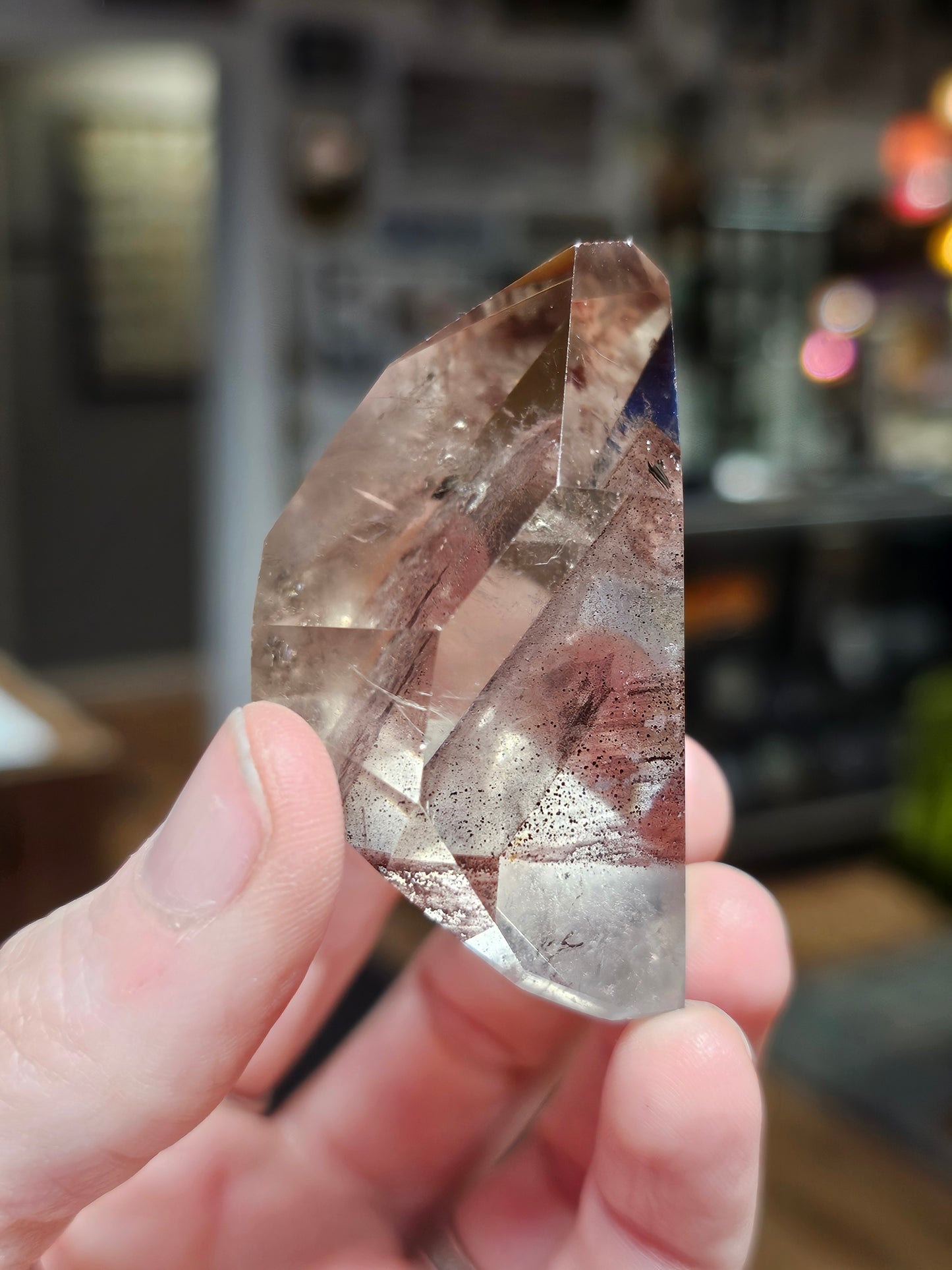 Hematite Phantom in Quartz