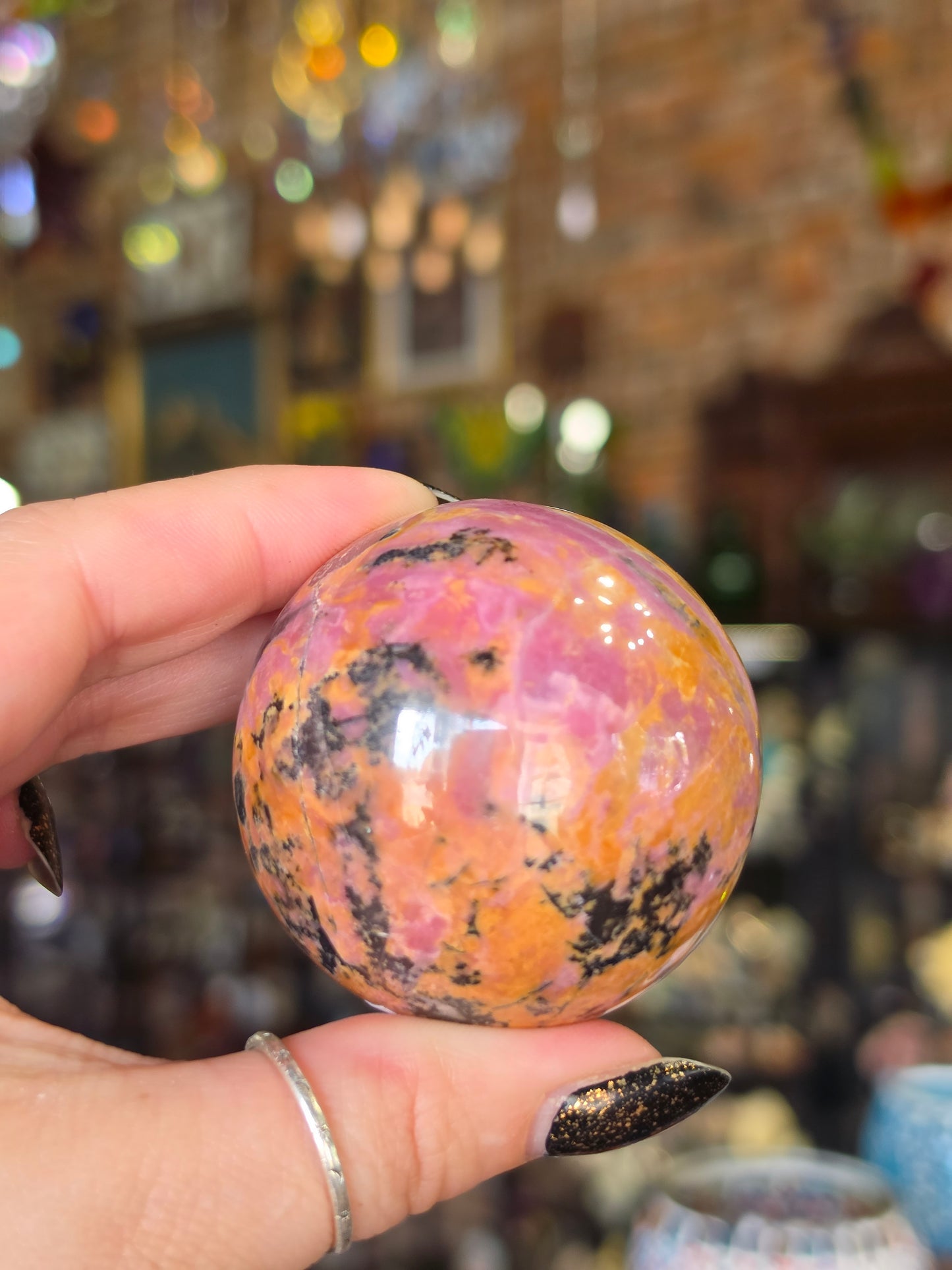 Pink Rhodonite Sphere