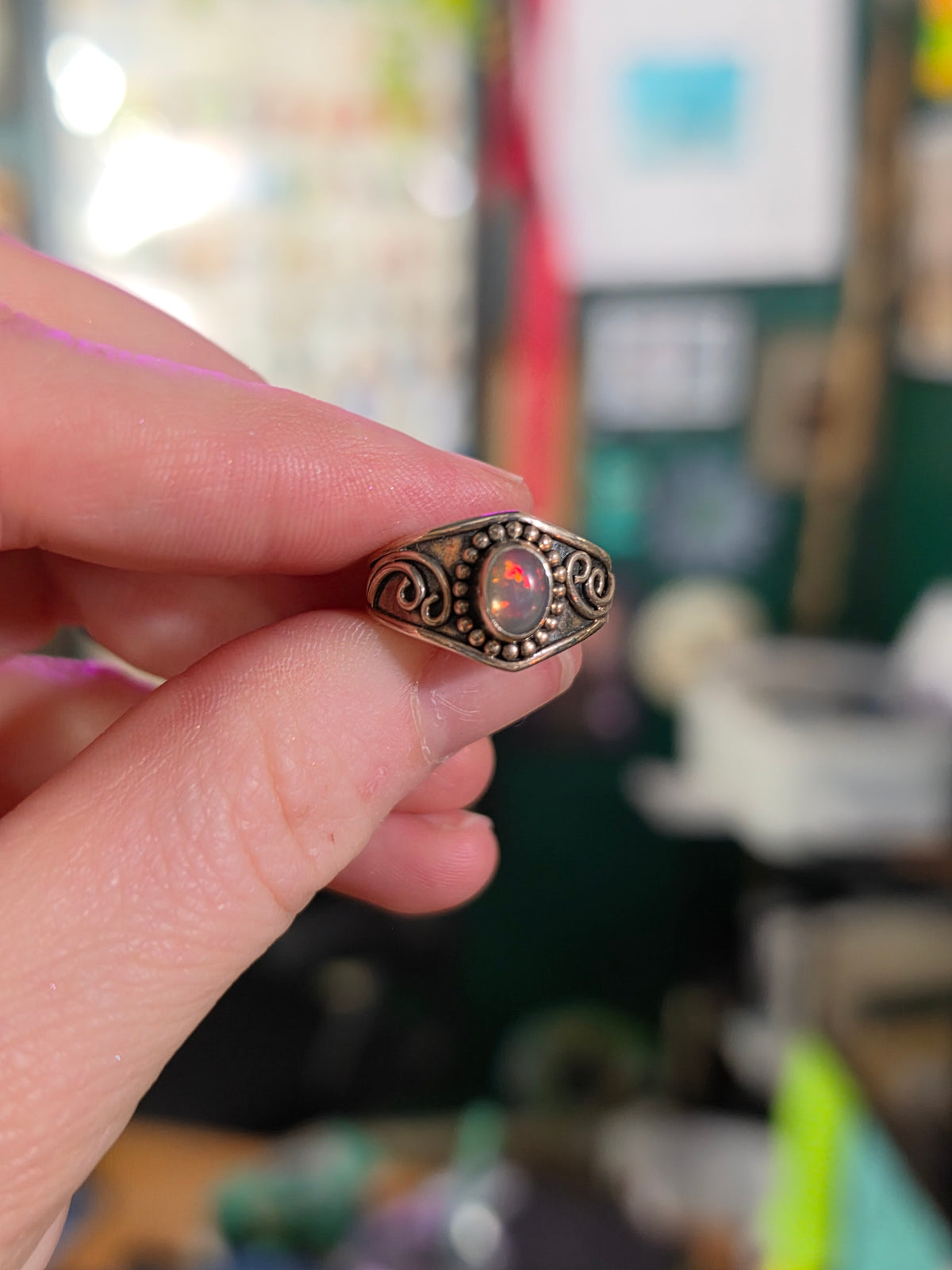 Ethiopian Opal Ring Size 8
