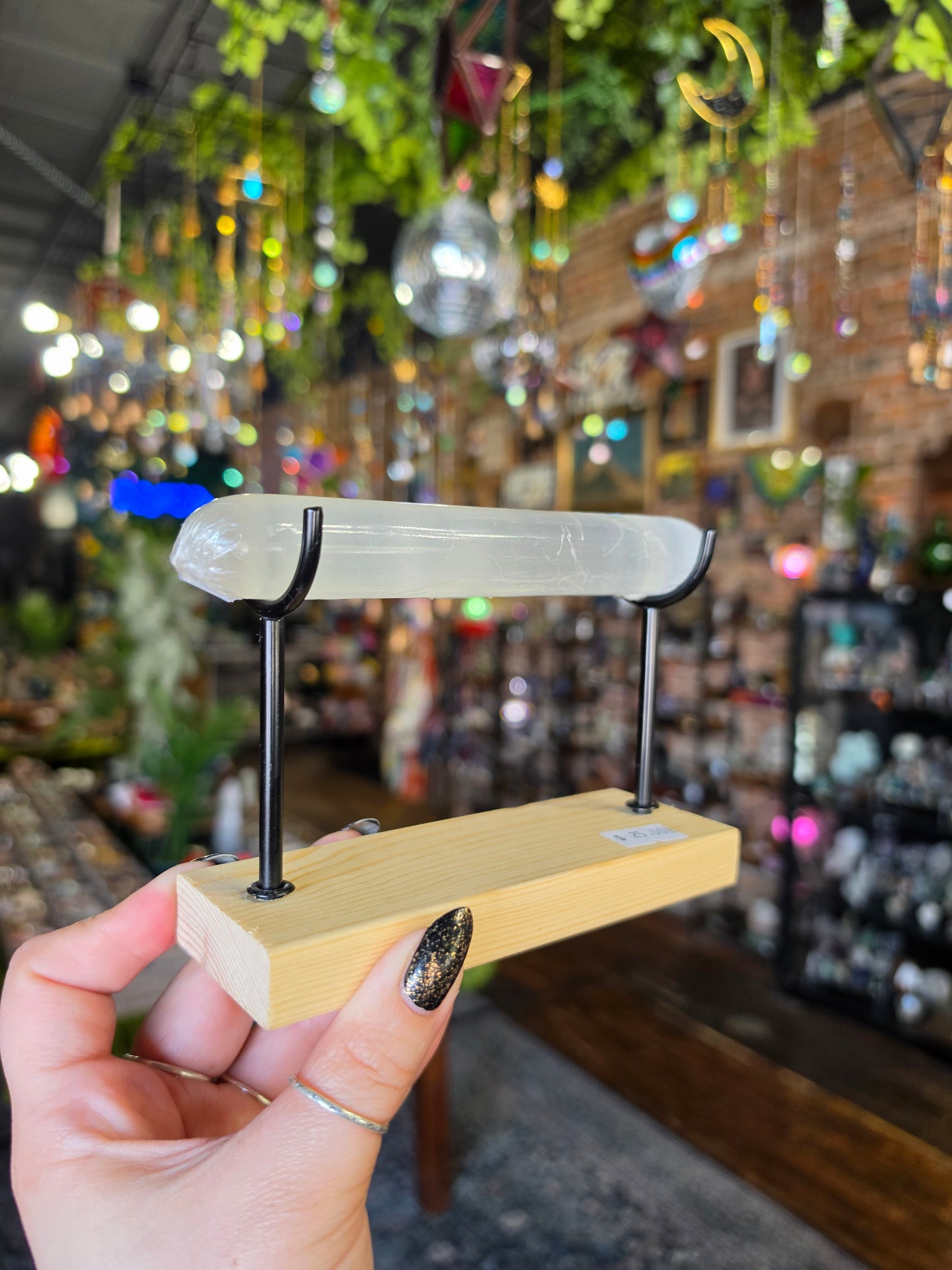 Satin Spar Jewelry Stand