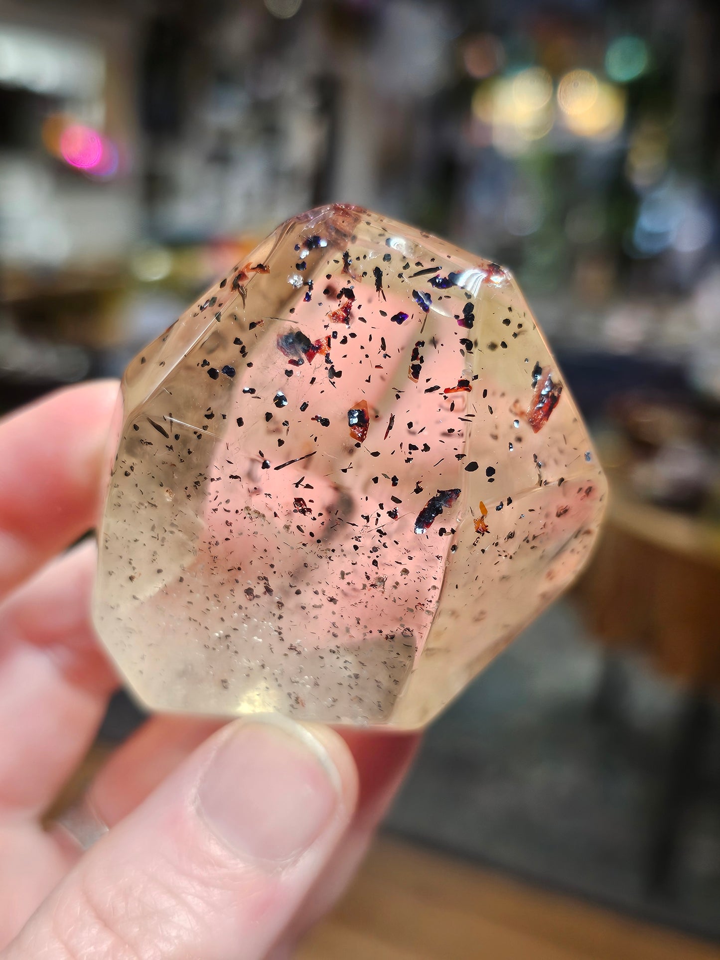 Lepidocrocite In Champagne Quartz Freeform