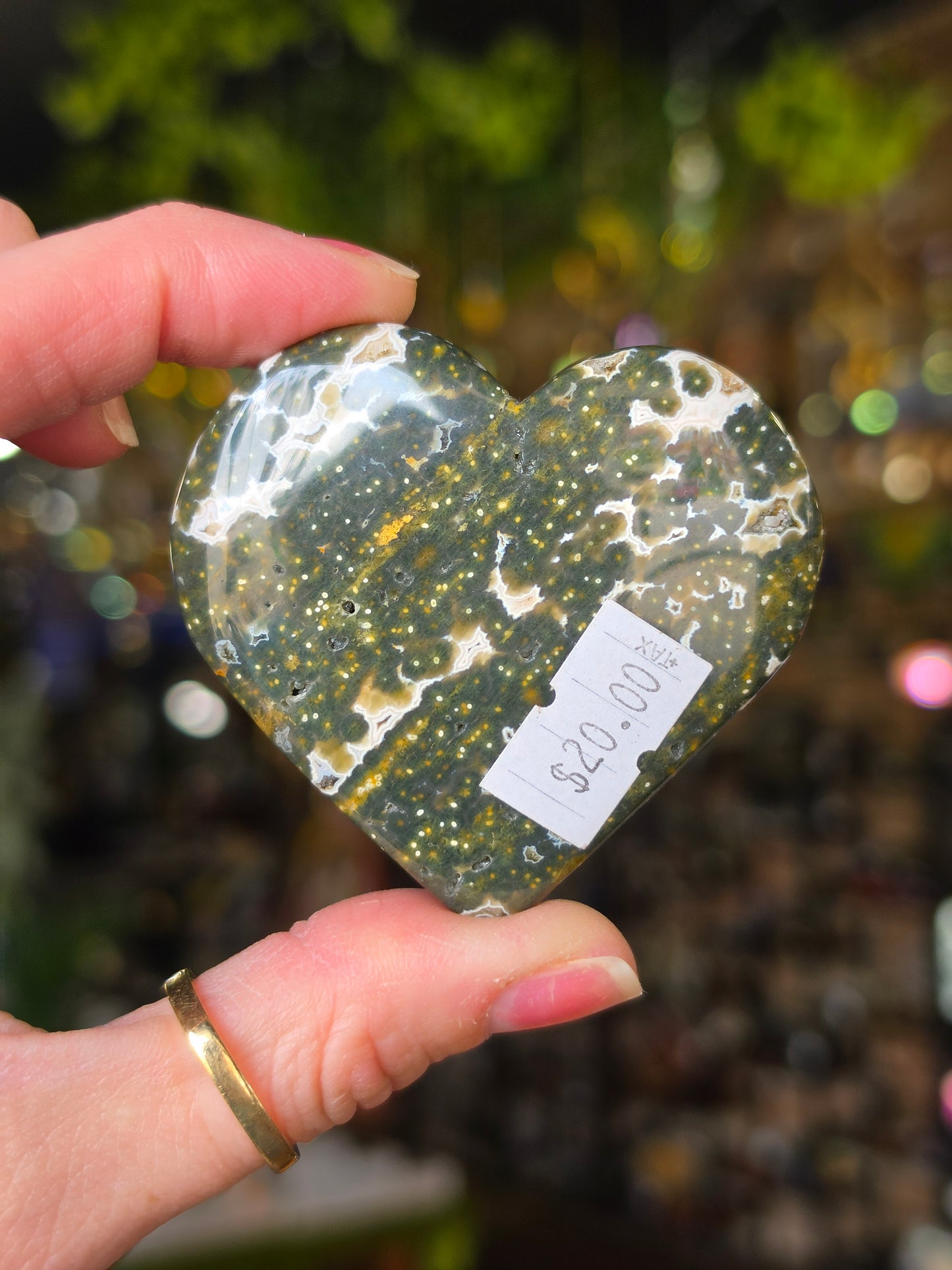 Orbicular Ocean Jasper Heart
