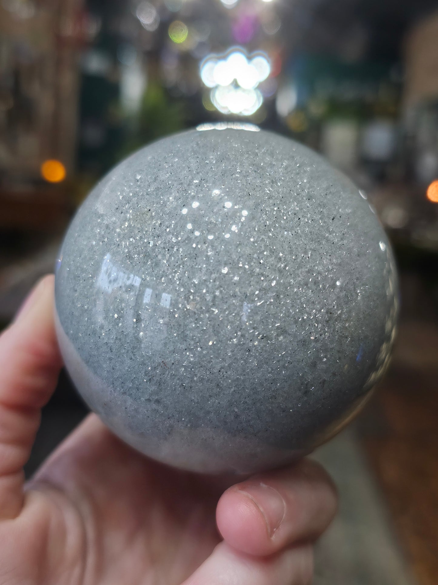 Silver Adventurine Sphere