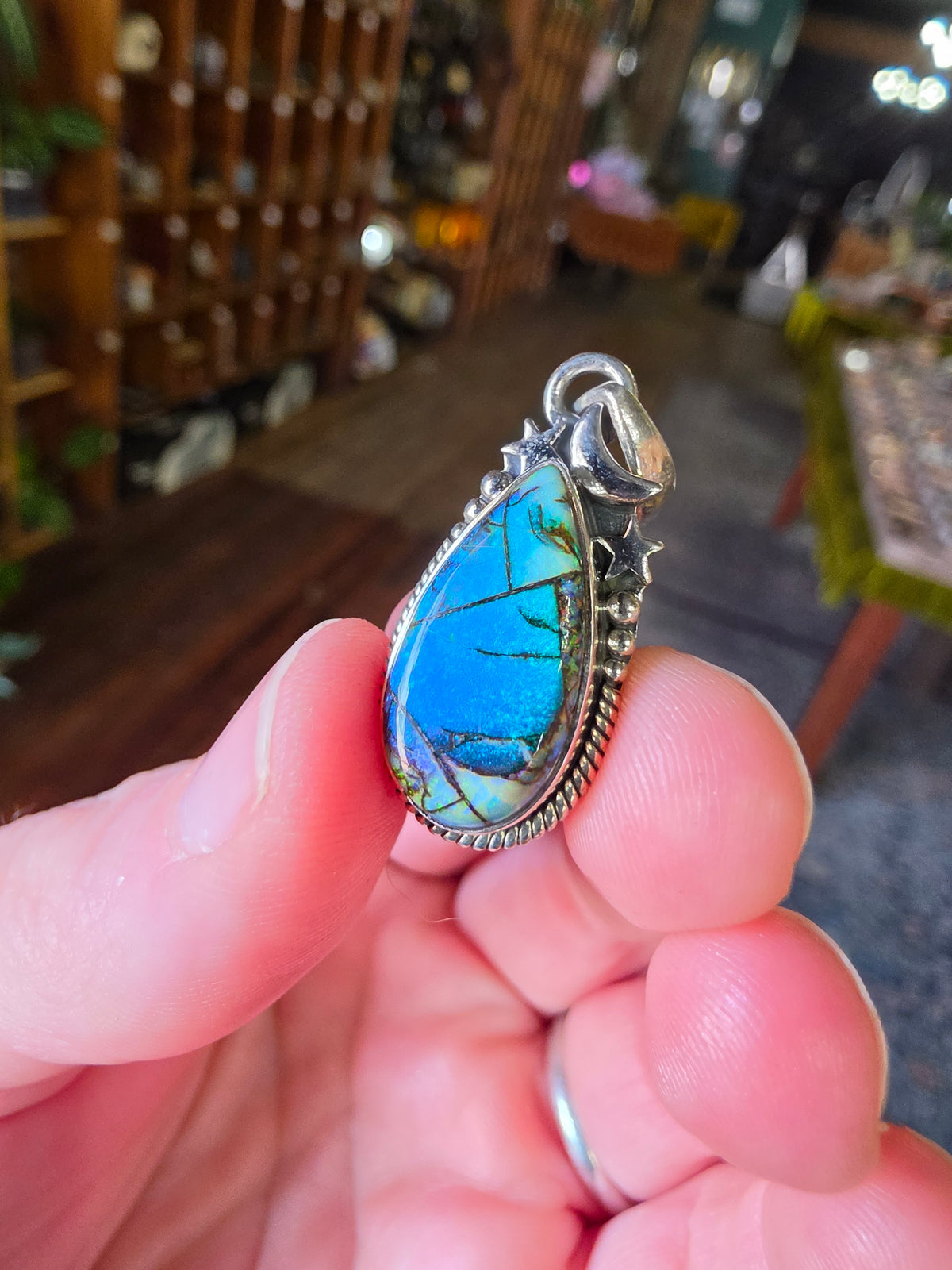 Monarch Opal Pendant ( Lab created Opal)