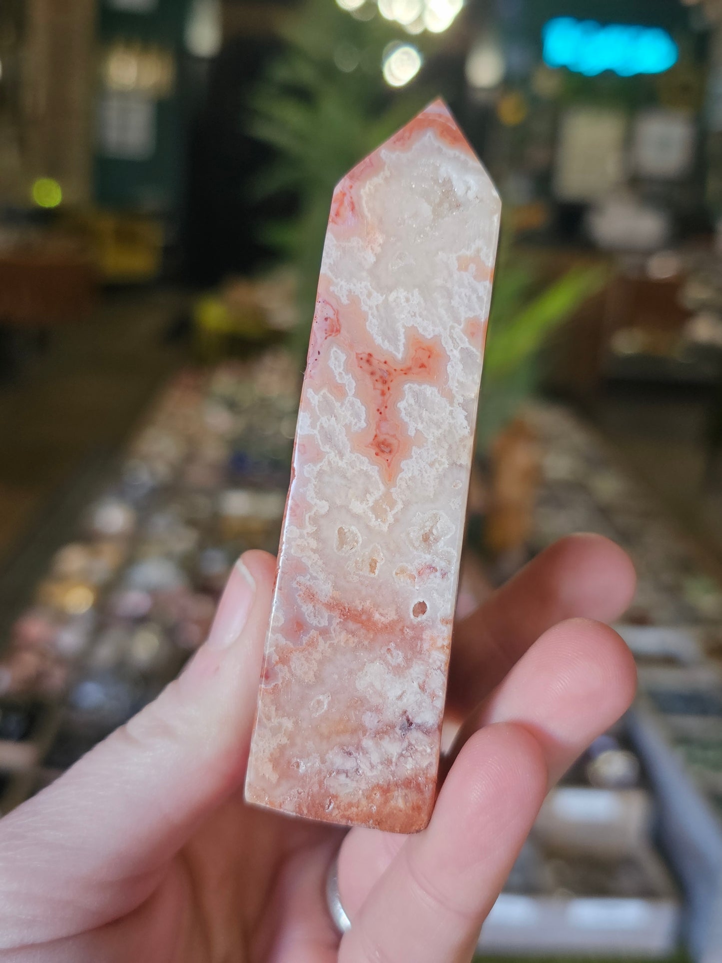 Java Lace Agate Tower