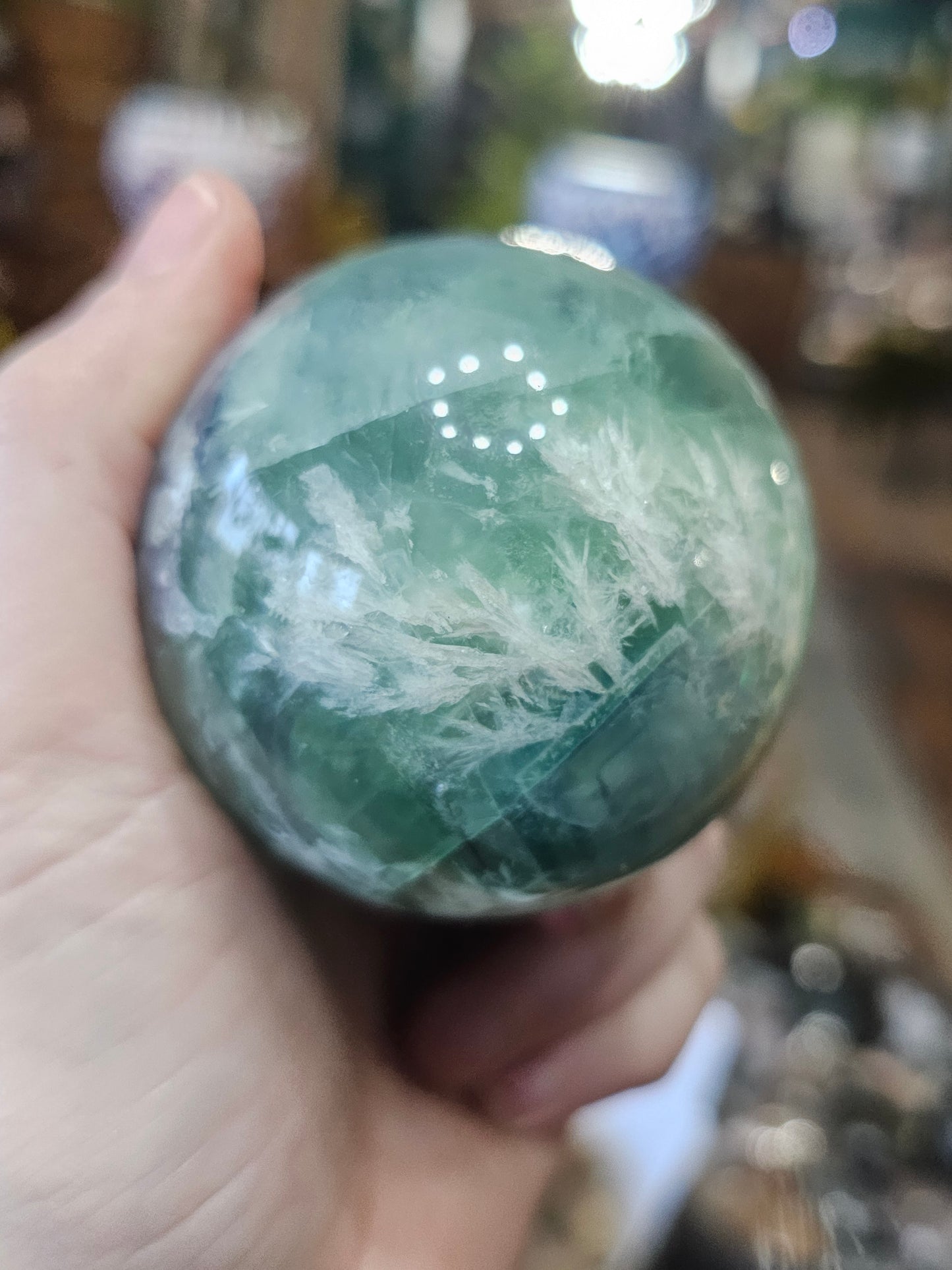 Feather Fluorite Sphere