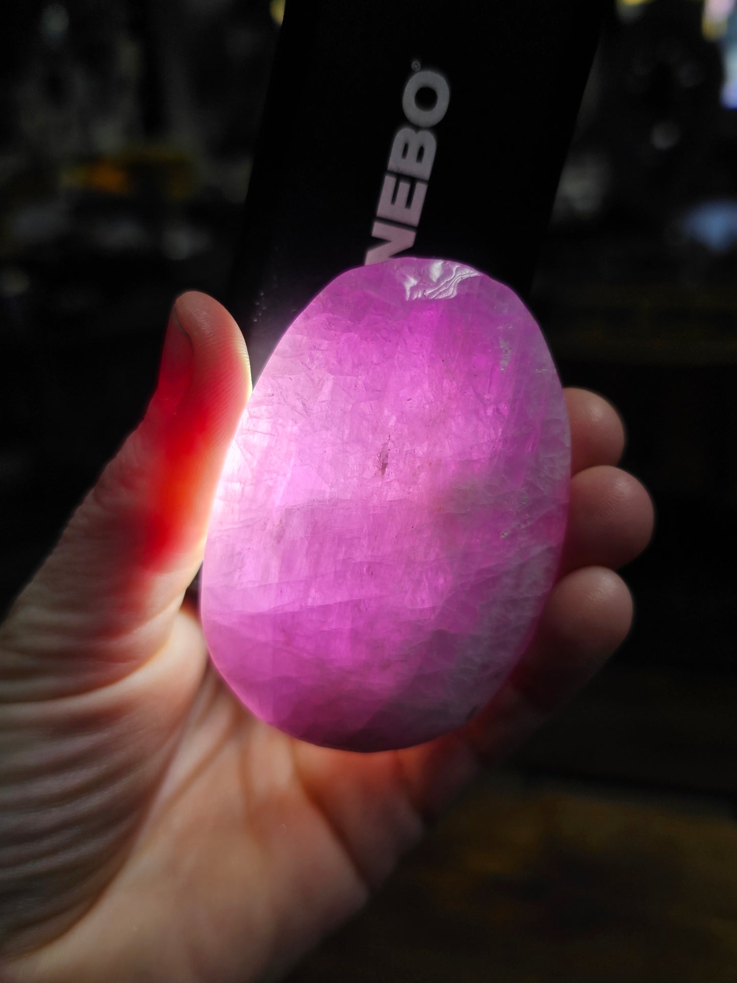 Chatoyant Kunzite Palmstone
