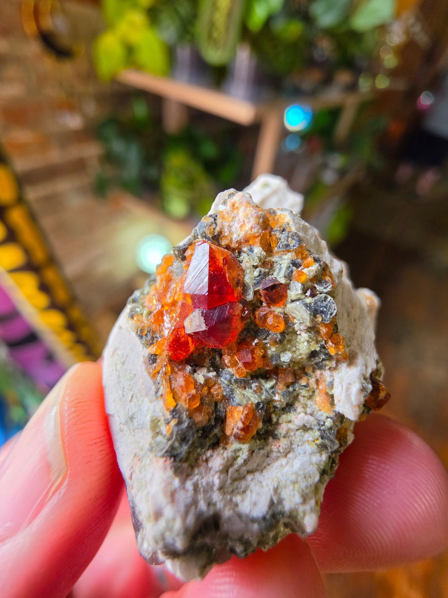 Garnet on Smoky Quartz