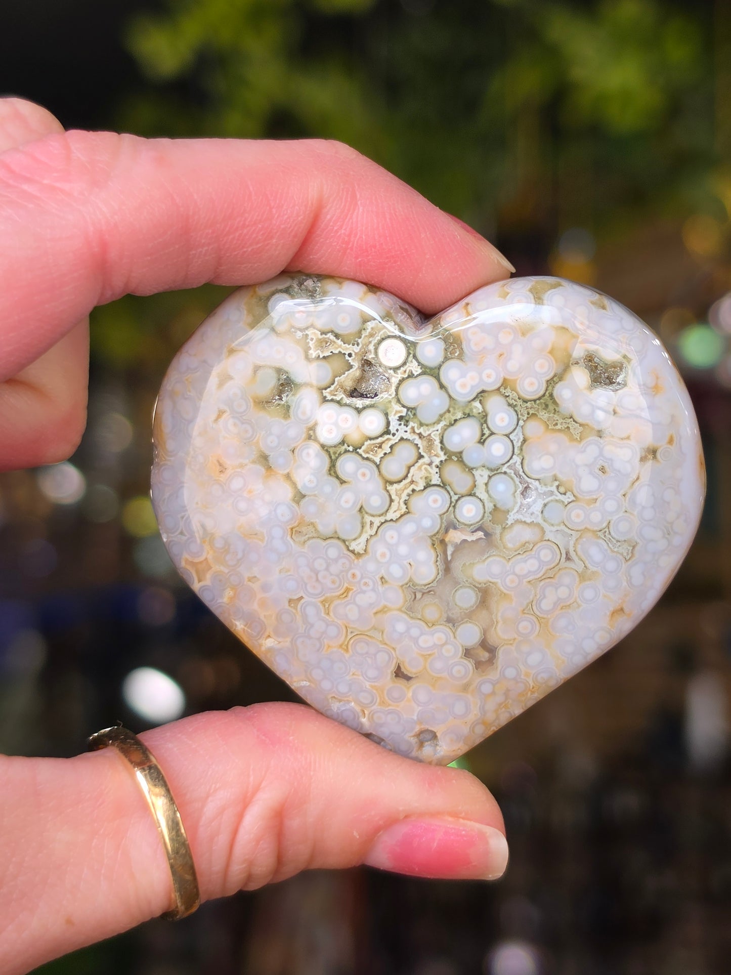 Orbicular Ocean Jasper Heart