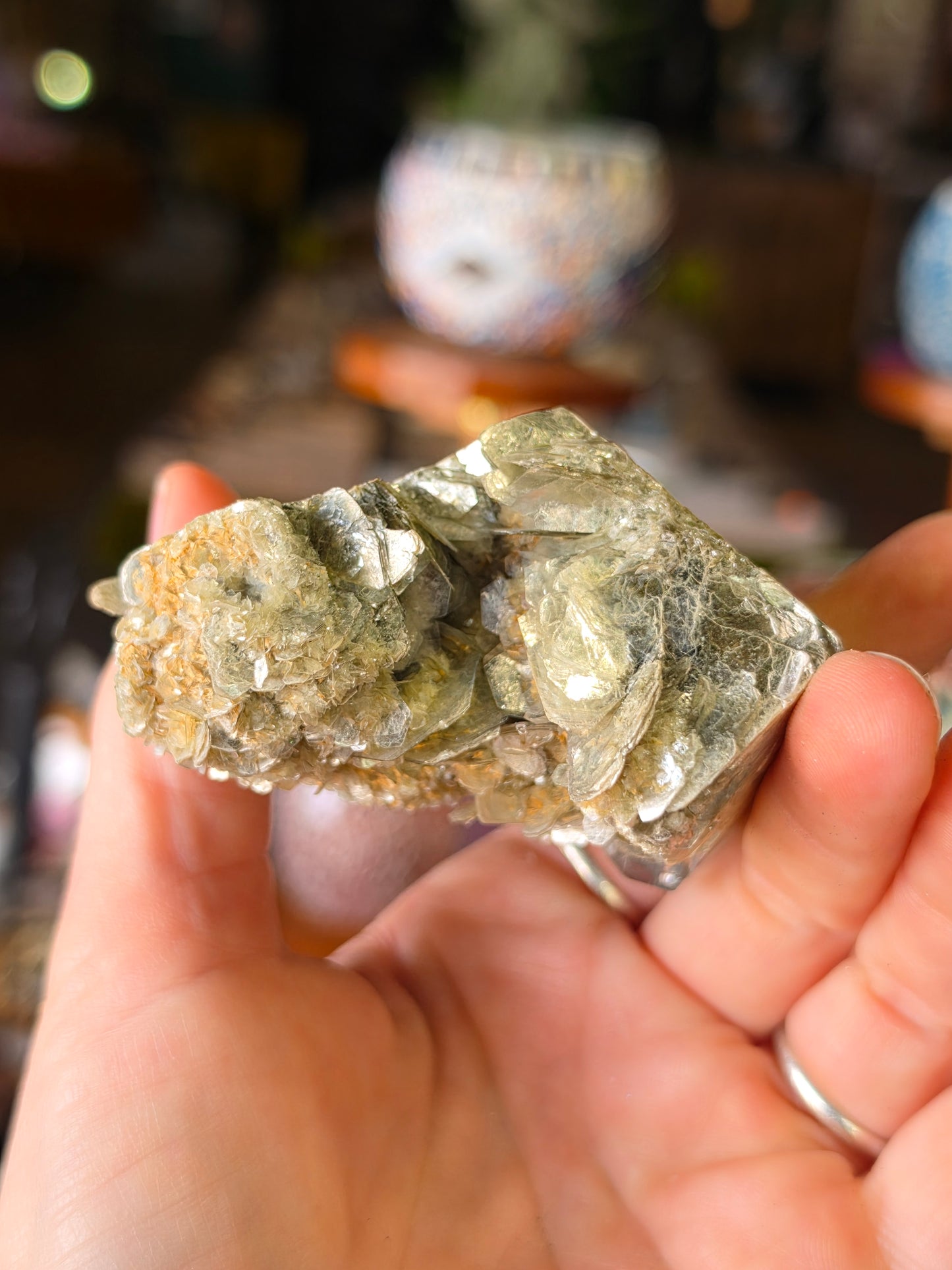 Aquamarine on Muscovite