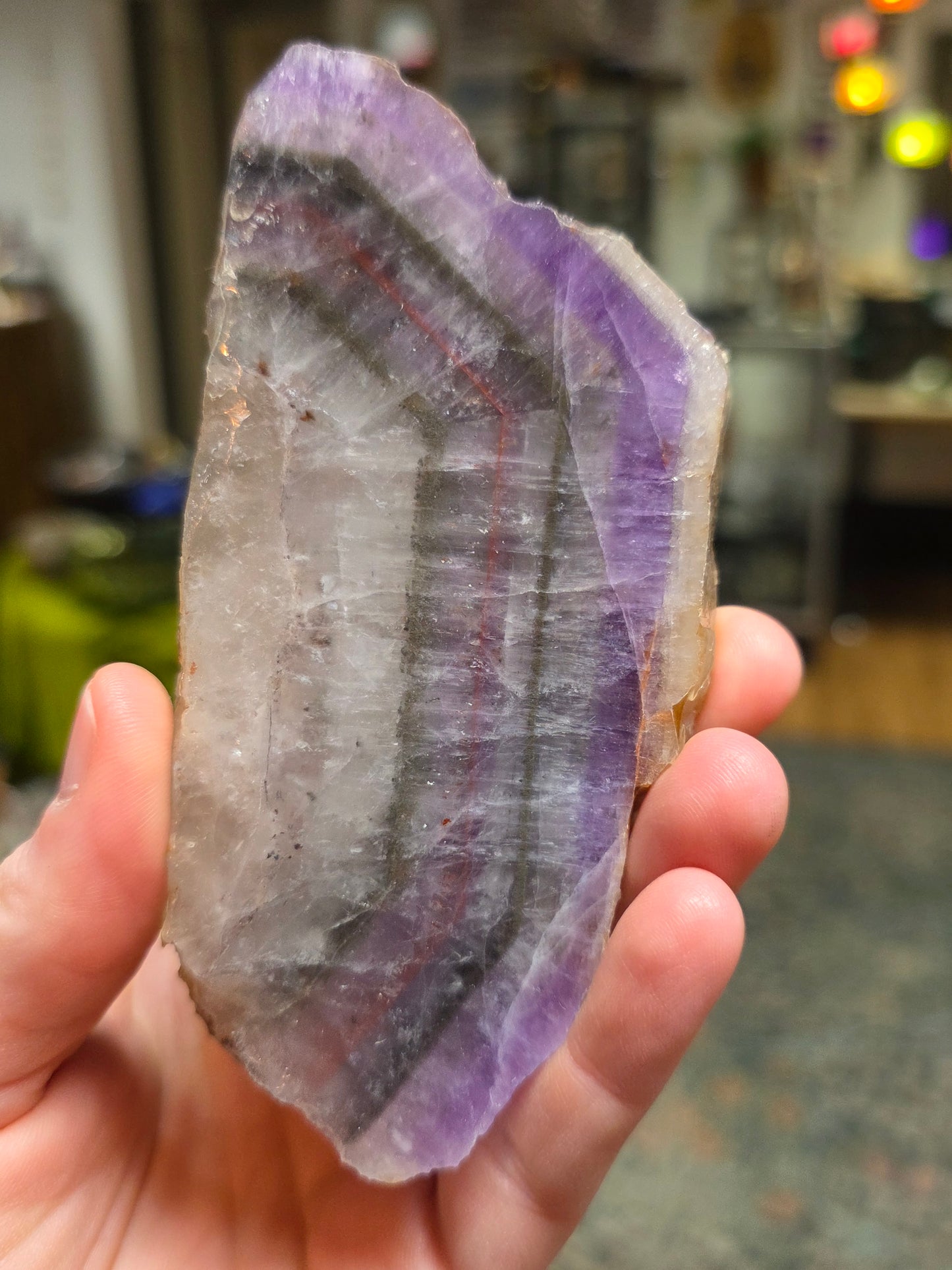 Polished Included Amethyst Slab