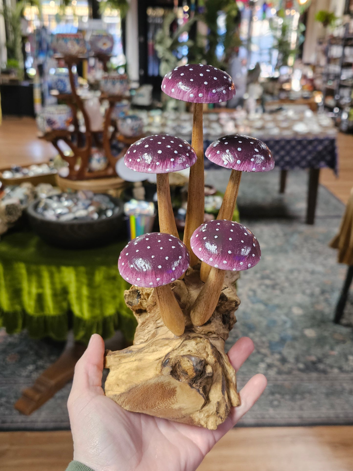 Purple Mushroom Carving