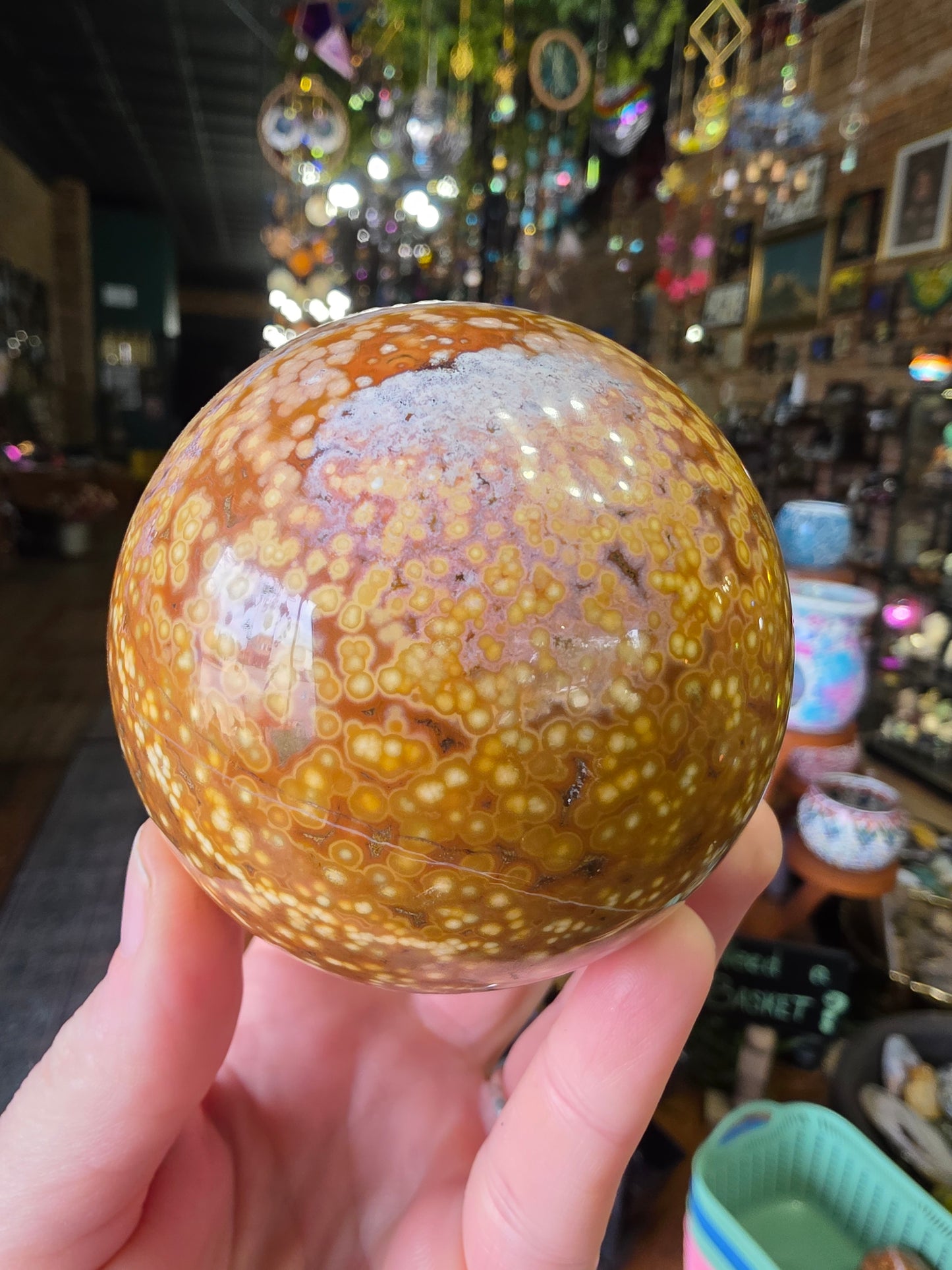 Orbicular Jasper Sphere