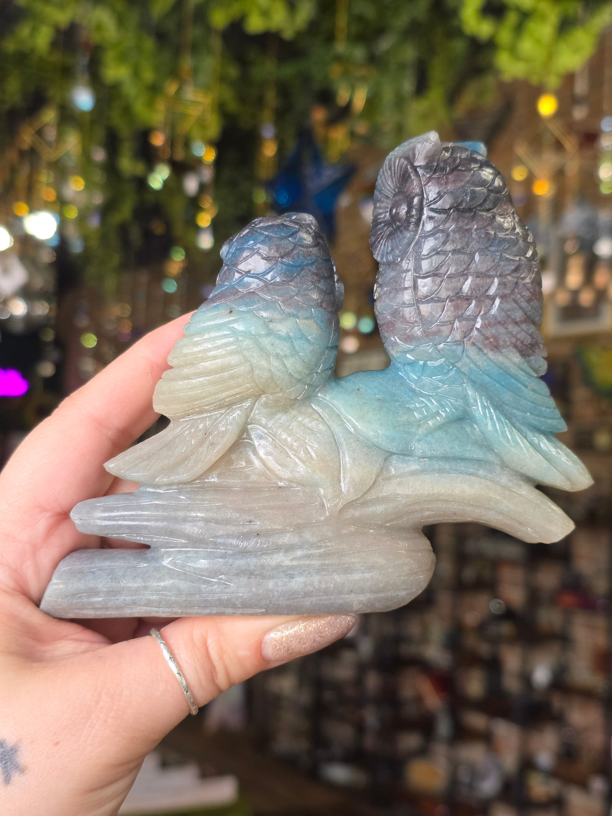 Trolleite Owl Carving