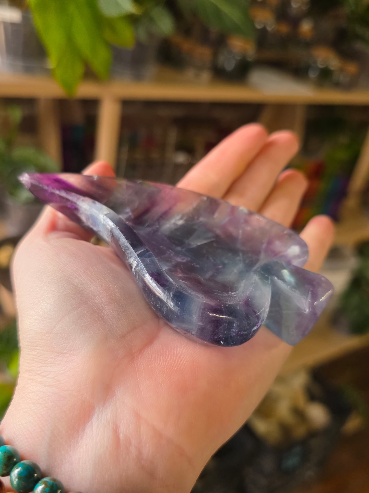 Fluorite Leaf Trinket Dish