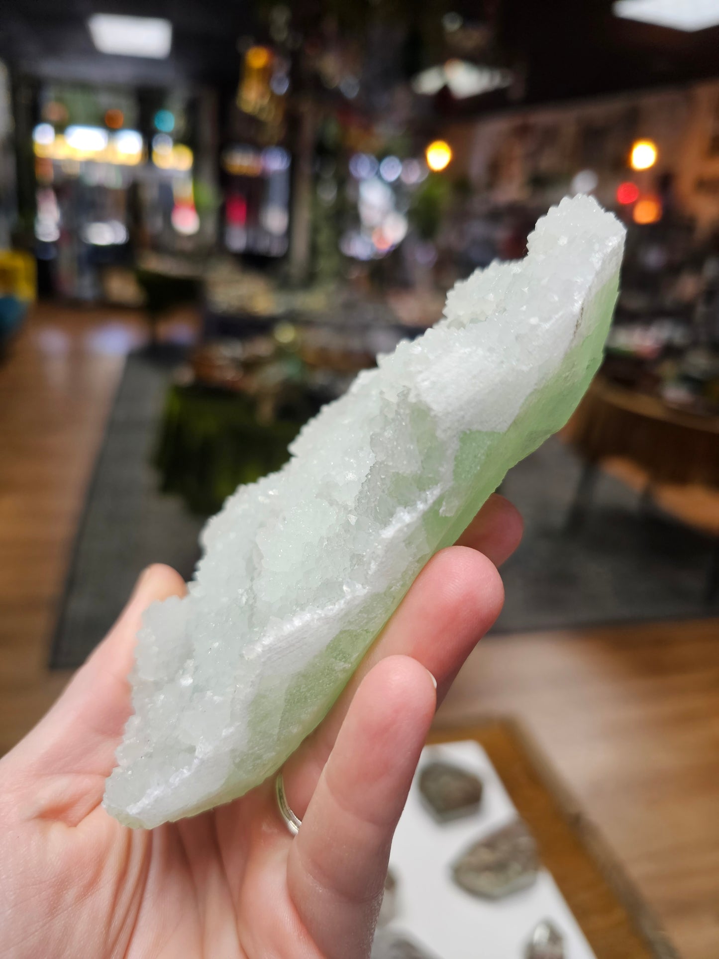 Quartz on Green Cubic Fluorite