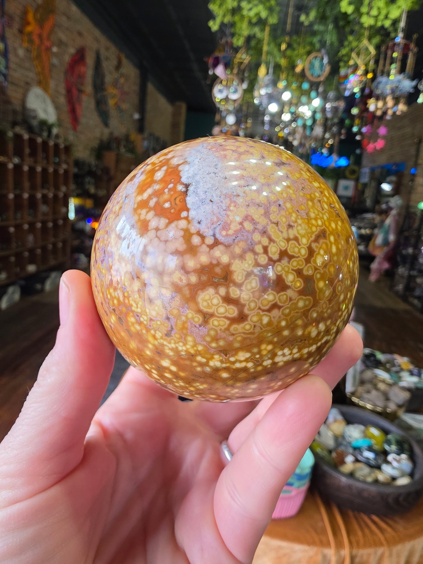 Orbicular Jasper Sphere