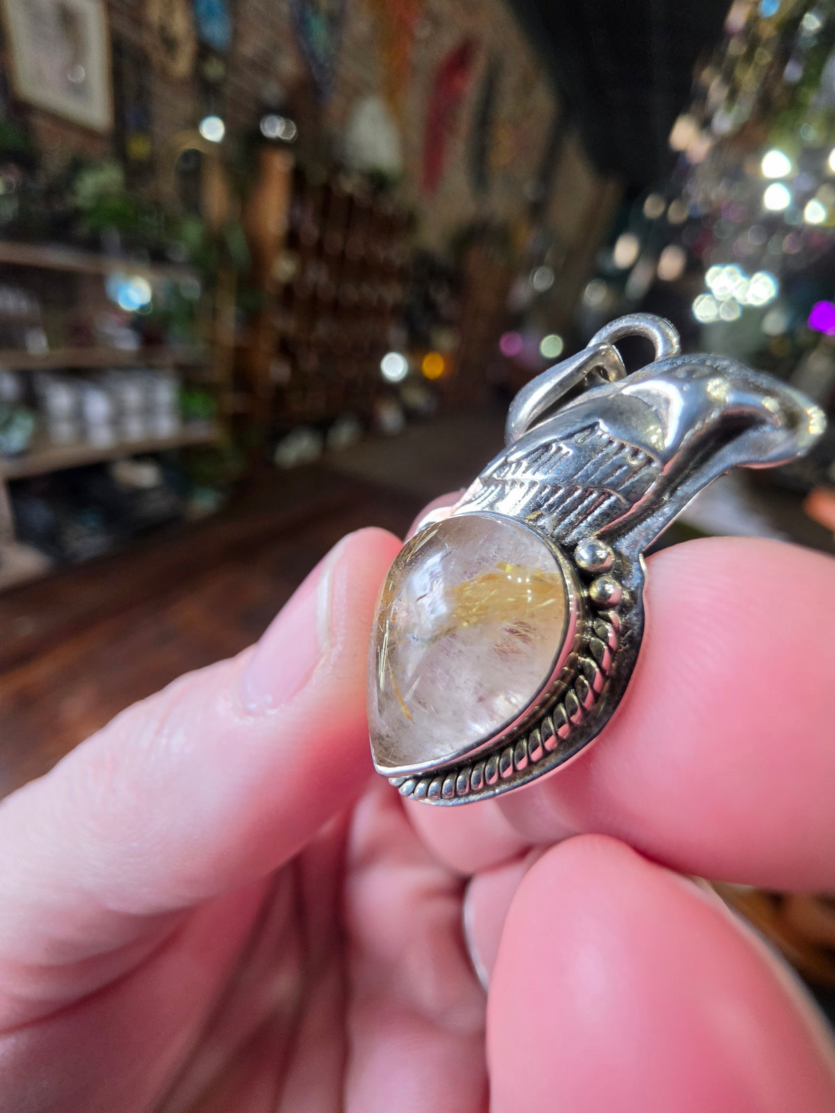 Rutilated Quartz Pendant
