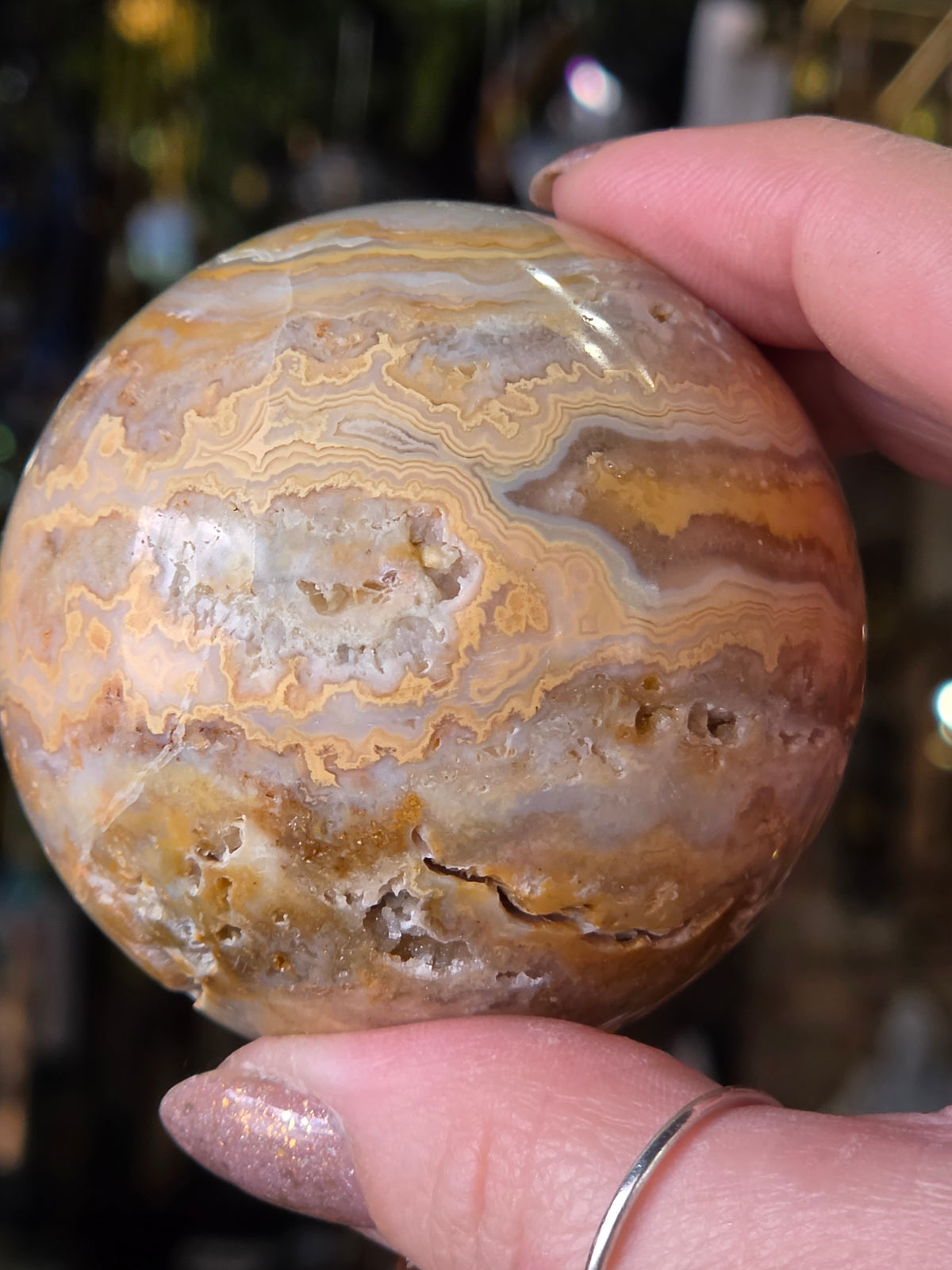 Jave Lace Agate Sphere