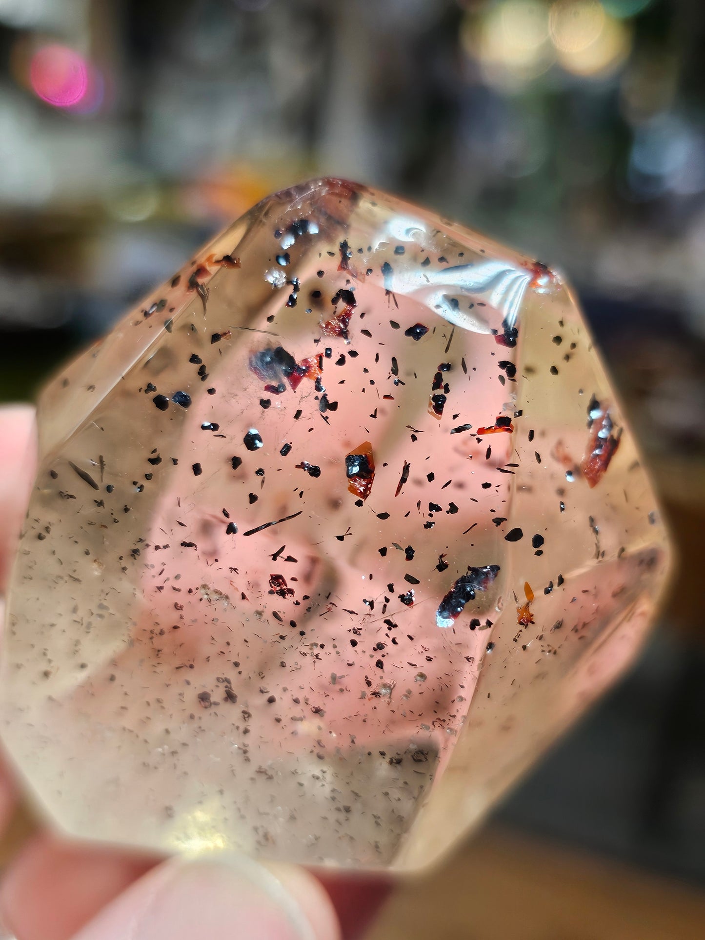 Lepidocrocite In Champagne Quartz Freeform