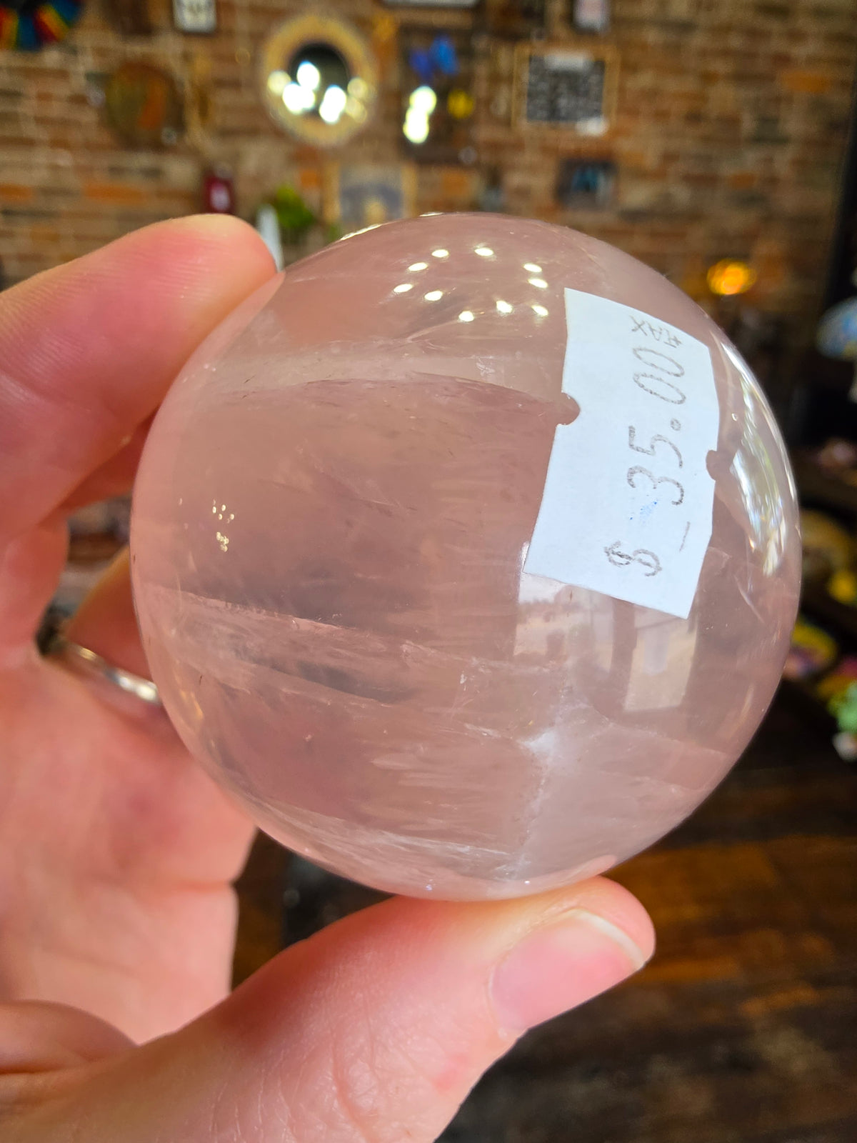 Star Rose Quartz Sphere