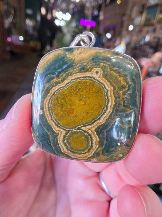 Orbicular Jasper Pendant