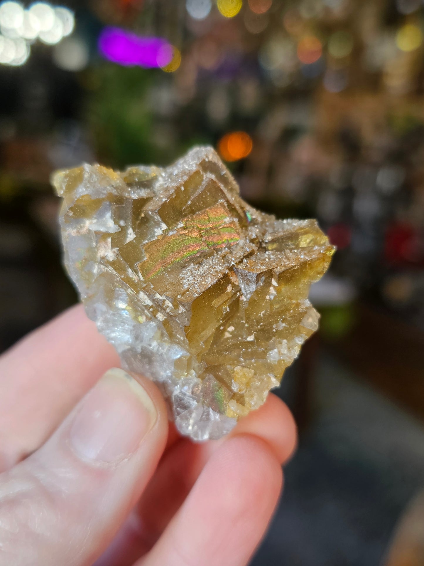 Iridescent Cubic Fluorite