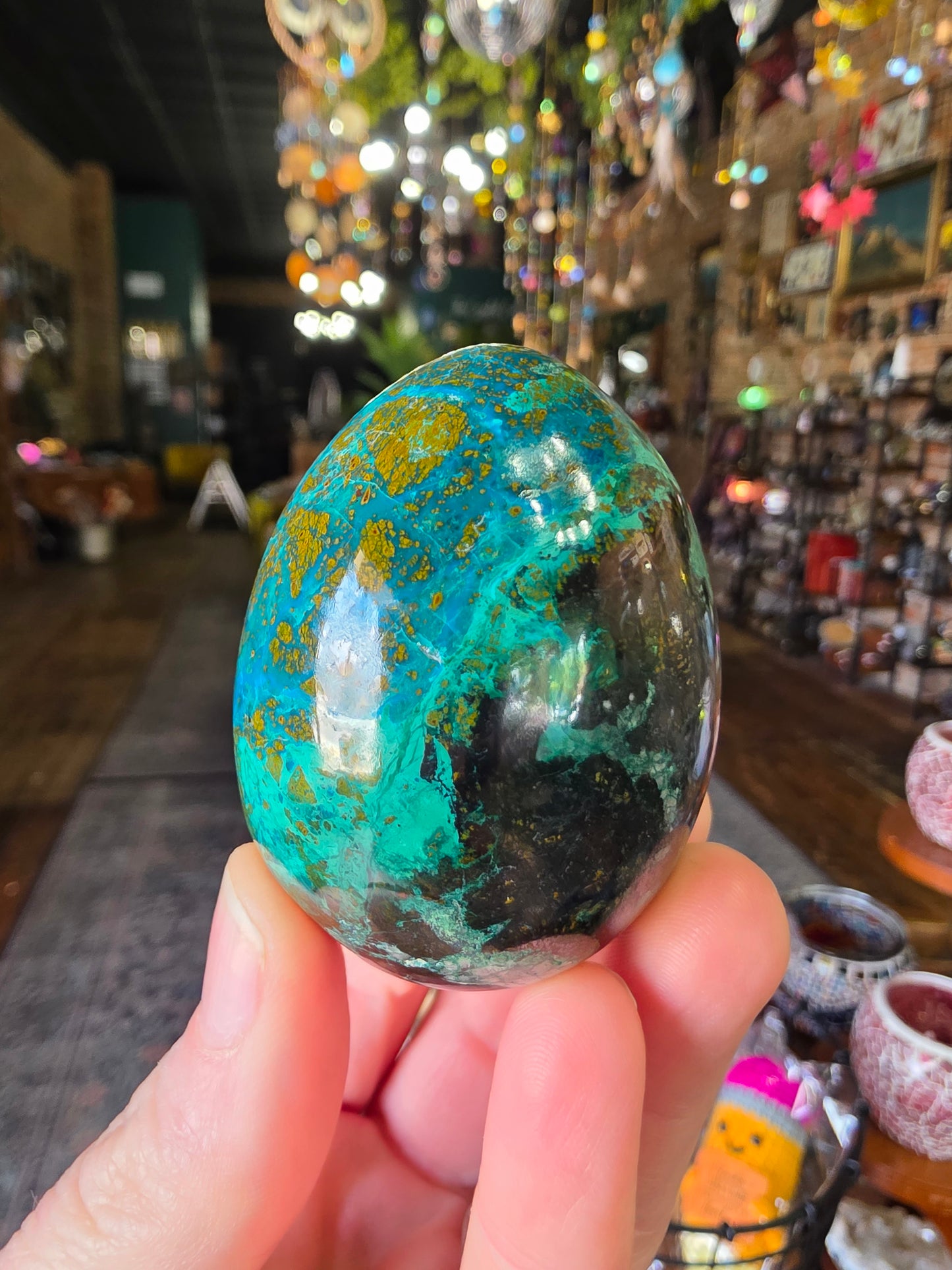 Chrysocolla and Cuprite Egg