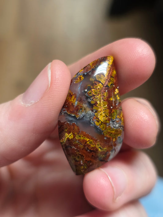 Red Moss Agate Cabochon