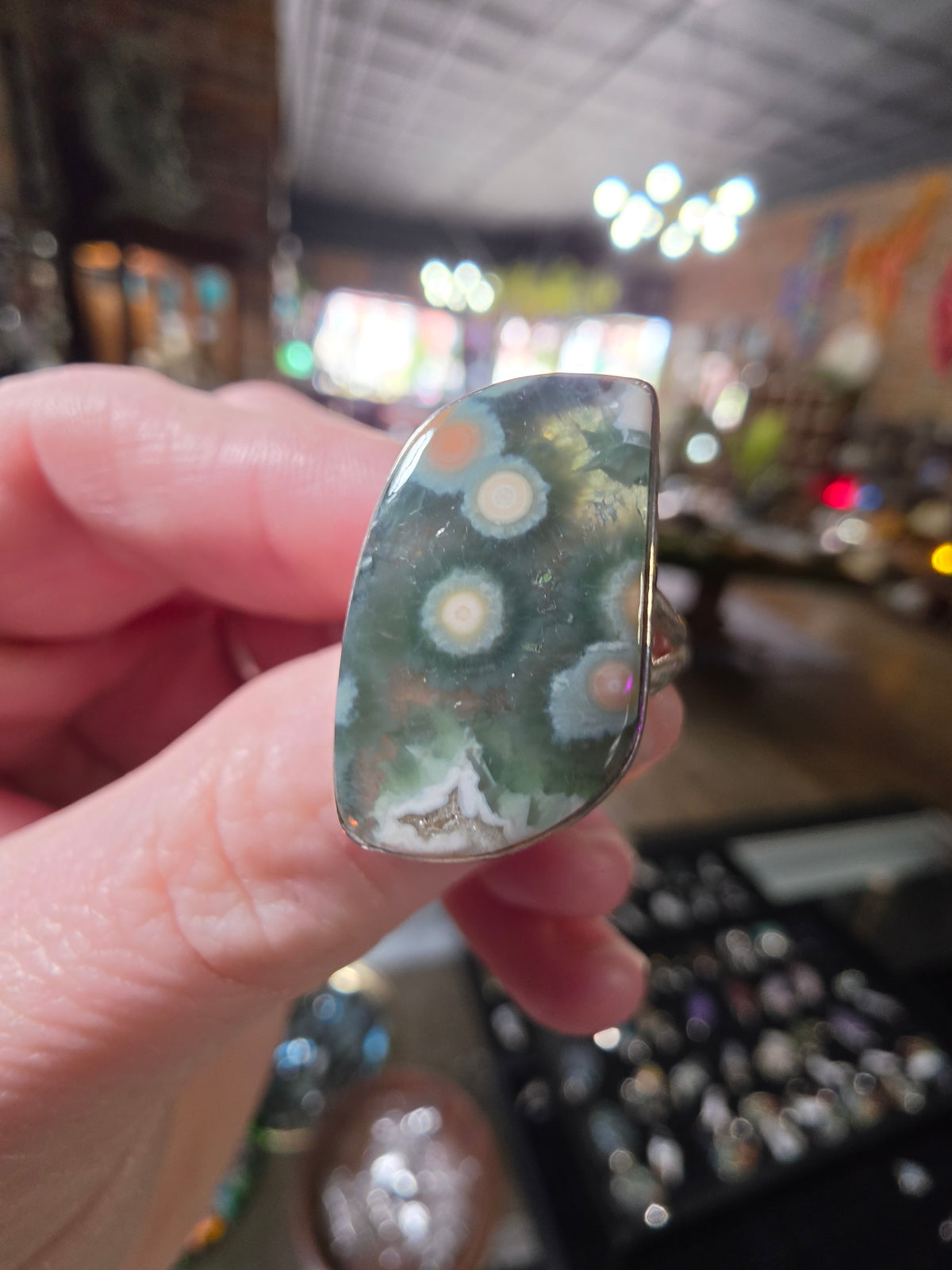 Size 7.5 Ocean Jasper Ring