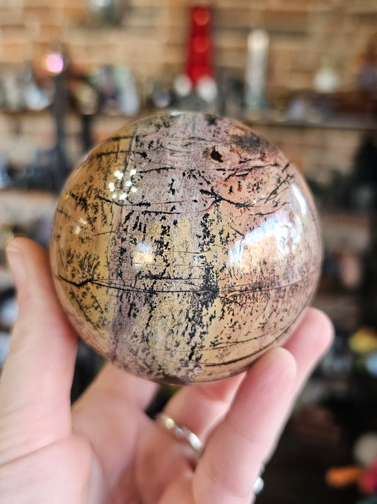 Dendritic Jasper Sphere