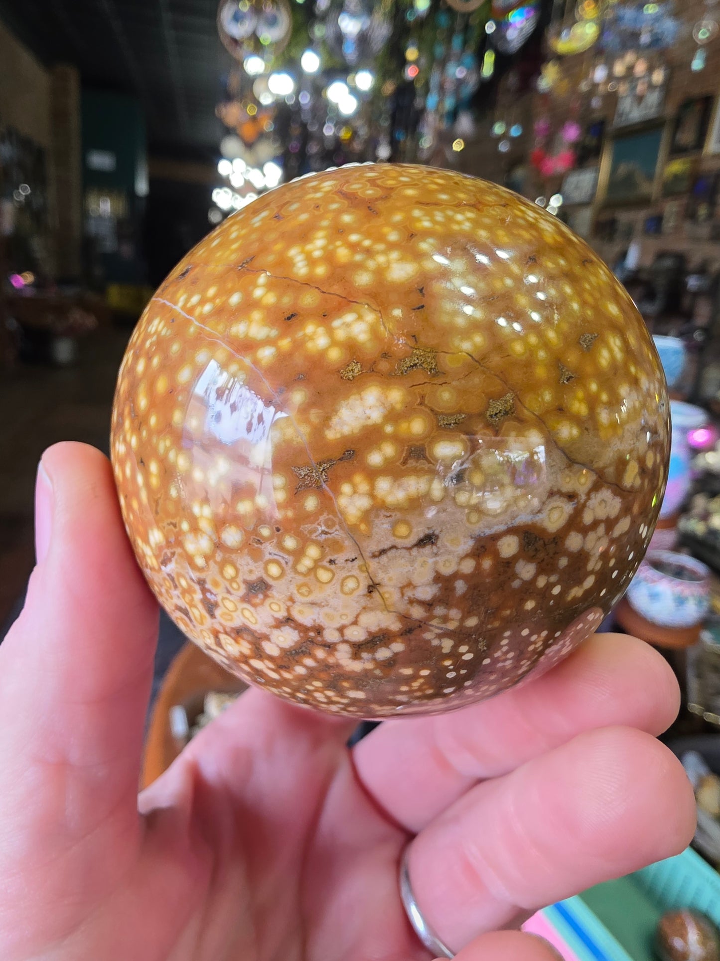 Orbicular Jasper Sphere