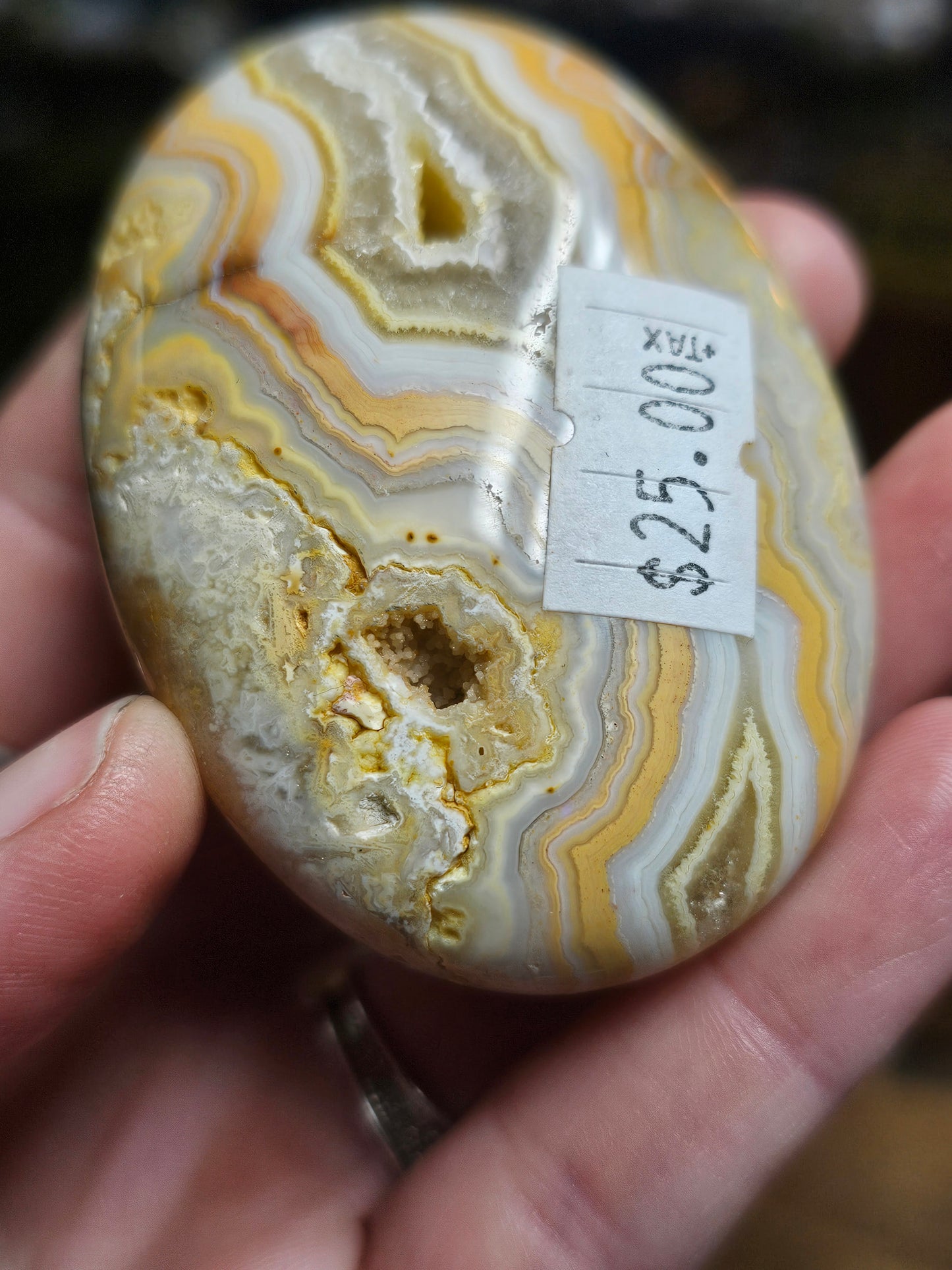 Java Lace Agate Palmstone