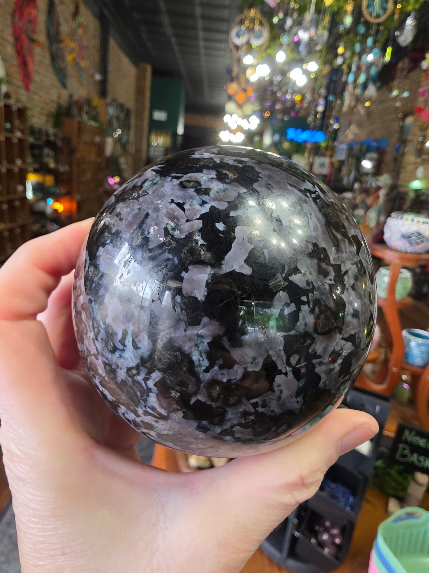 Indigo Gabro Sphere (Merlinite)