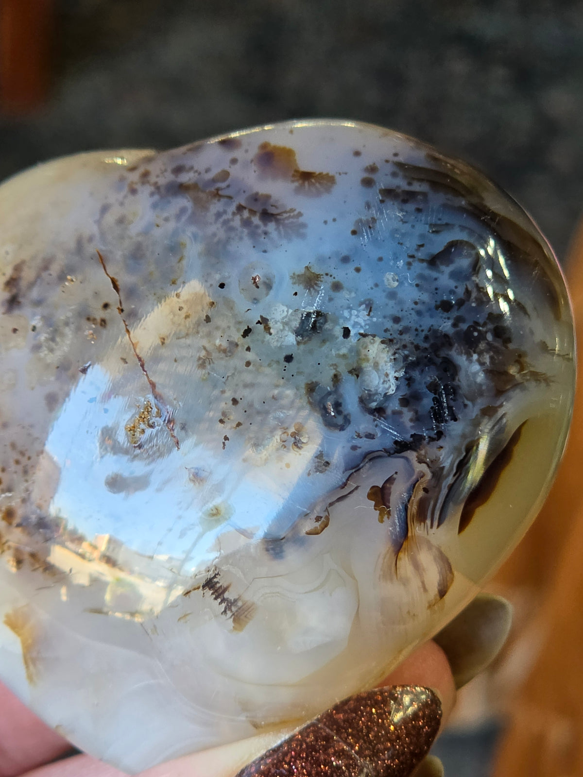Dendritic Agate Heart
