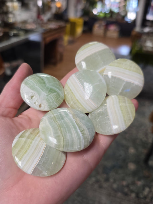 Pistachio Calcite Pocket Stone
