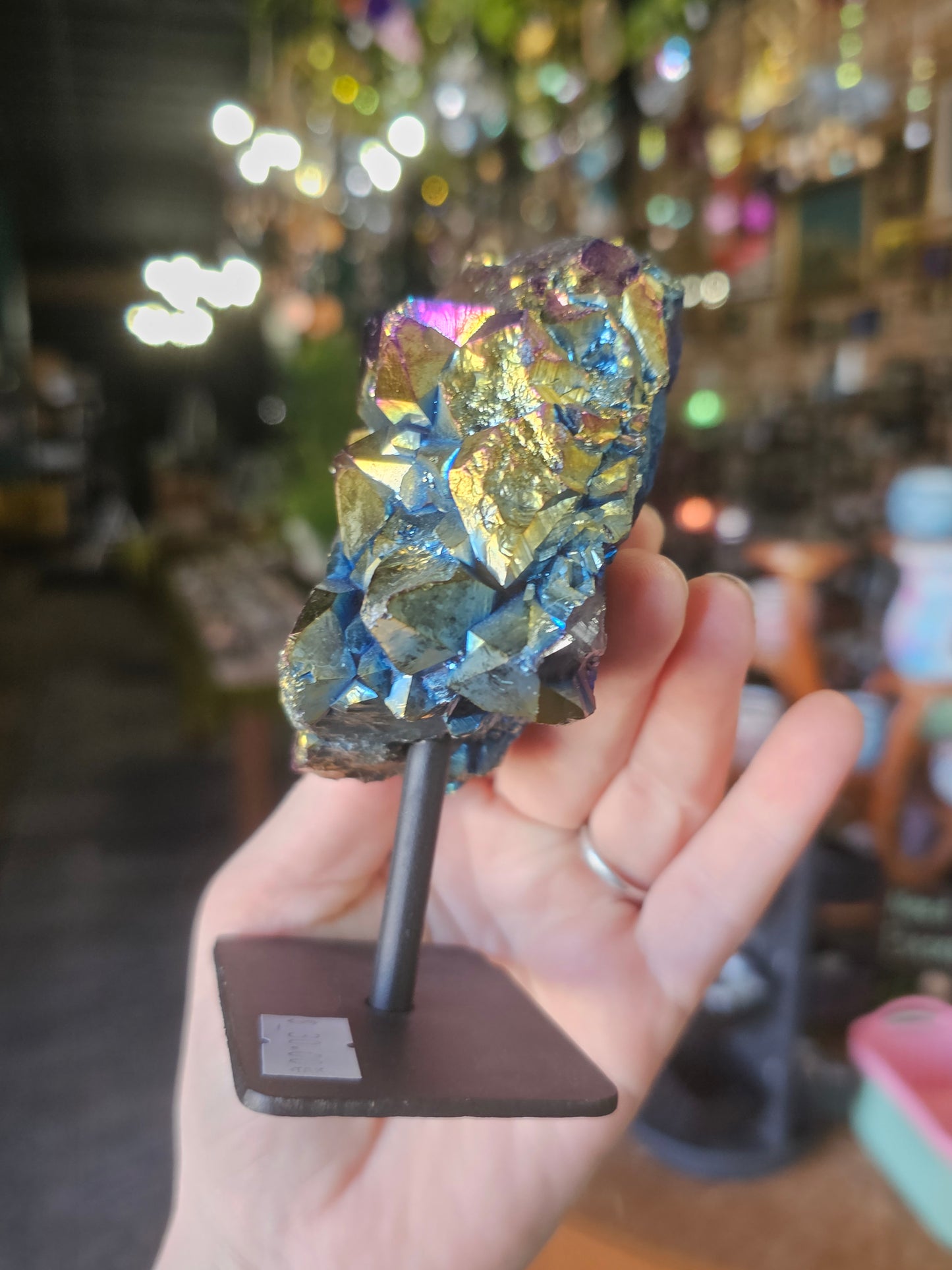 Treated Aura Quartz Cluster