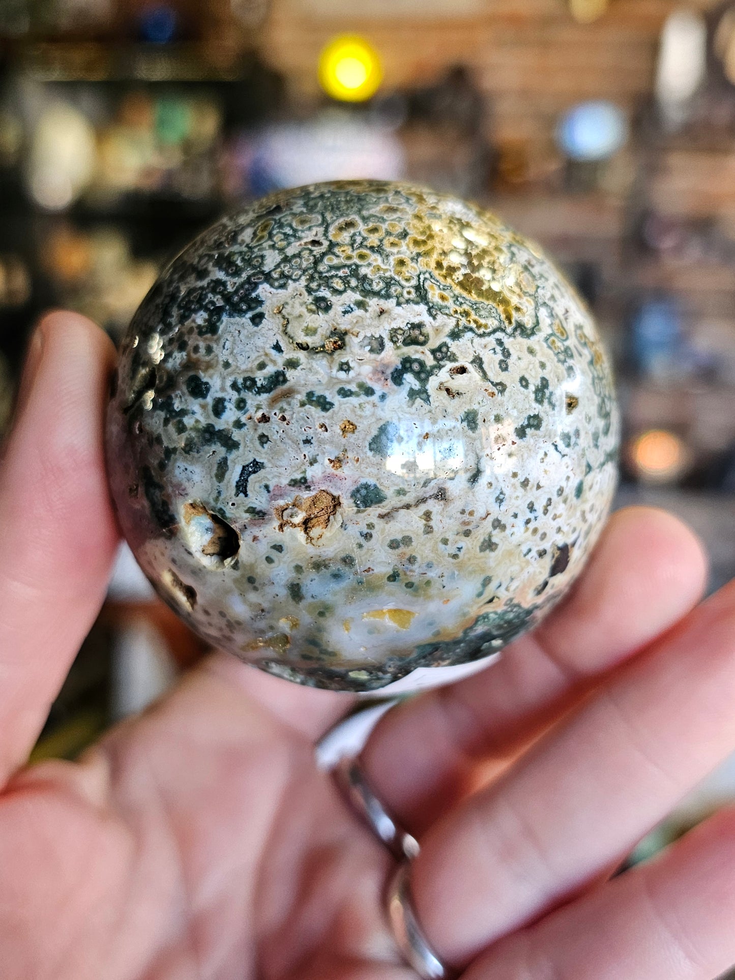 Orbicular Jasper Sphere