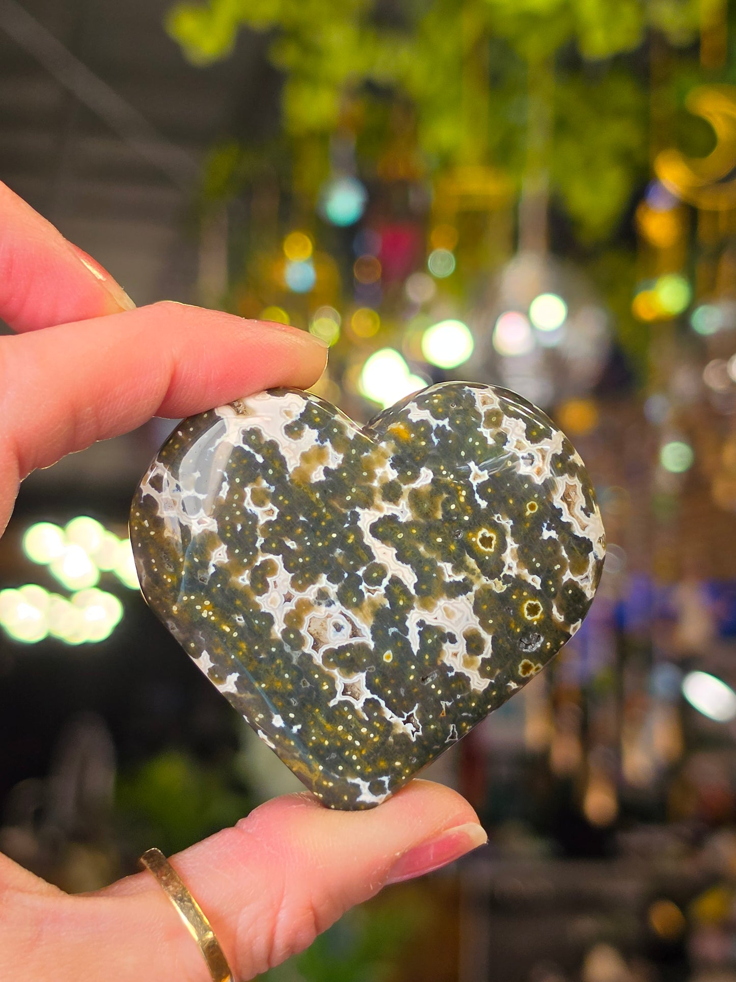 Orbicular Ocean Jasper Heart