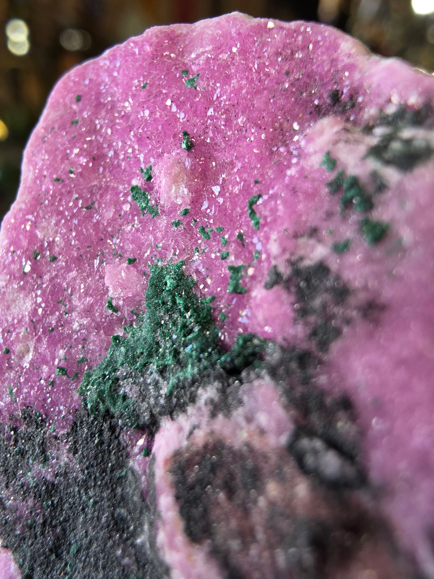 Colbalto Calcite and Malachite